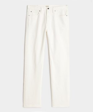 Straight Japanese Selvedge Stretch Jean in White
