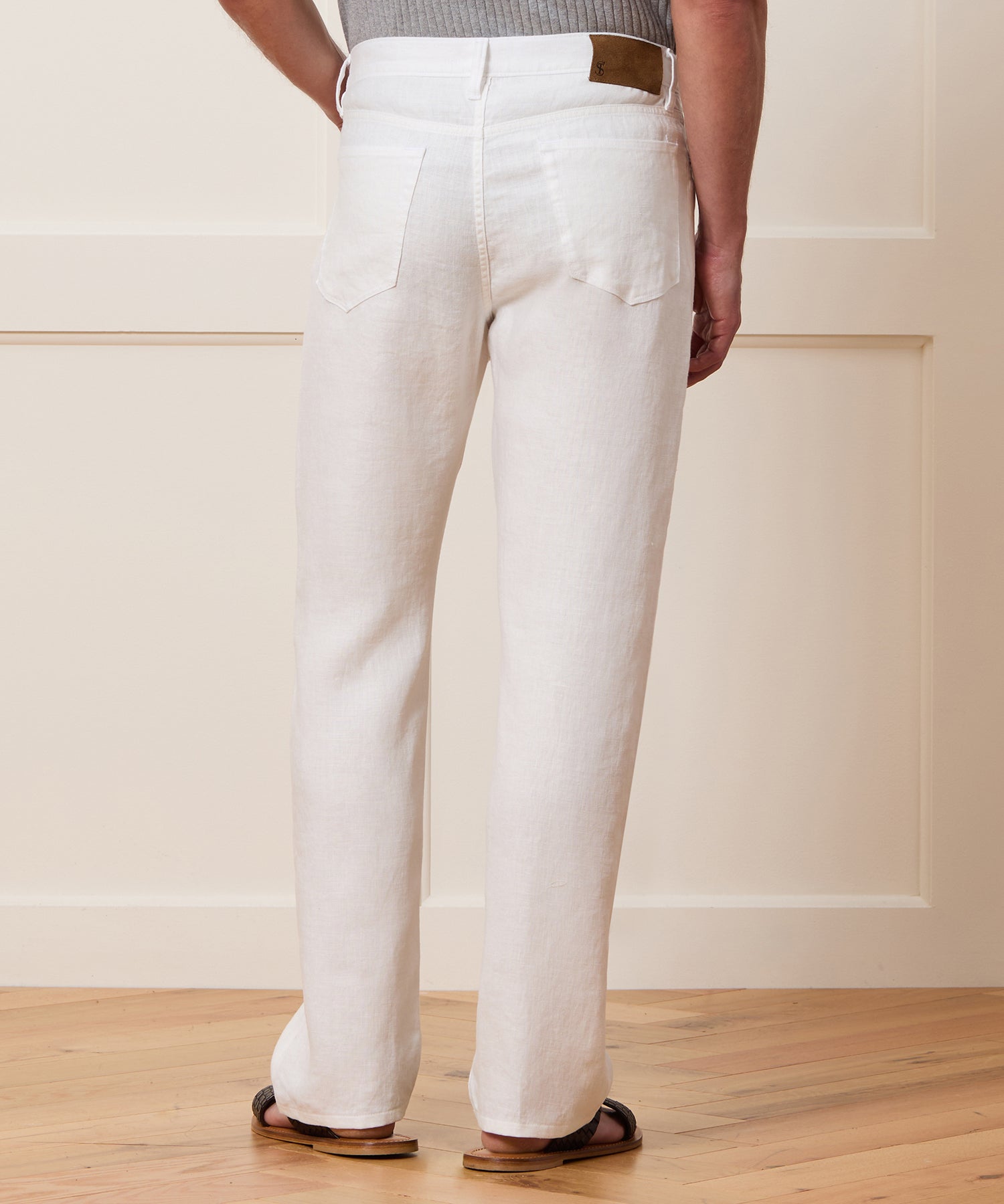 Straight Fit 5-Pocket Linen Pant - Image 4