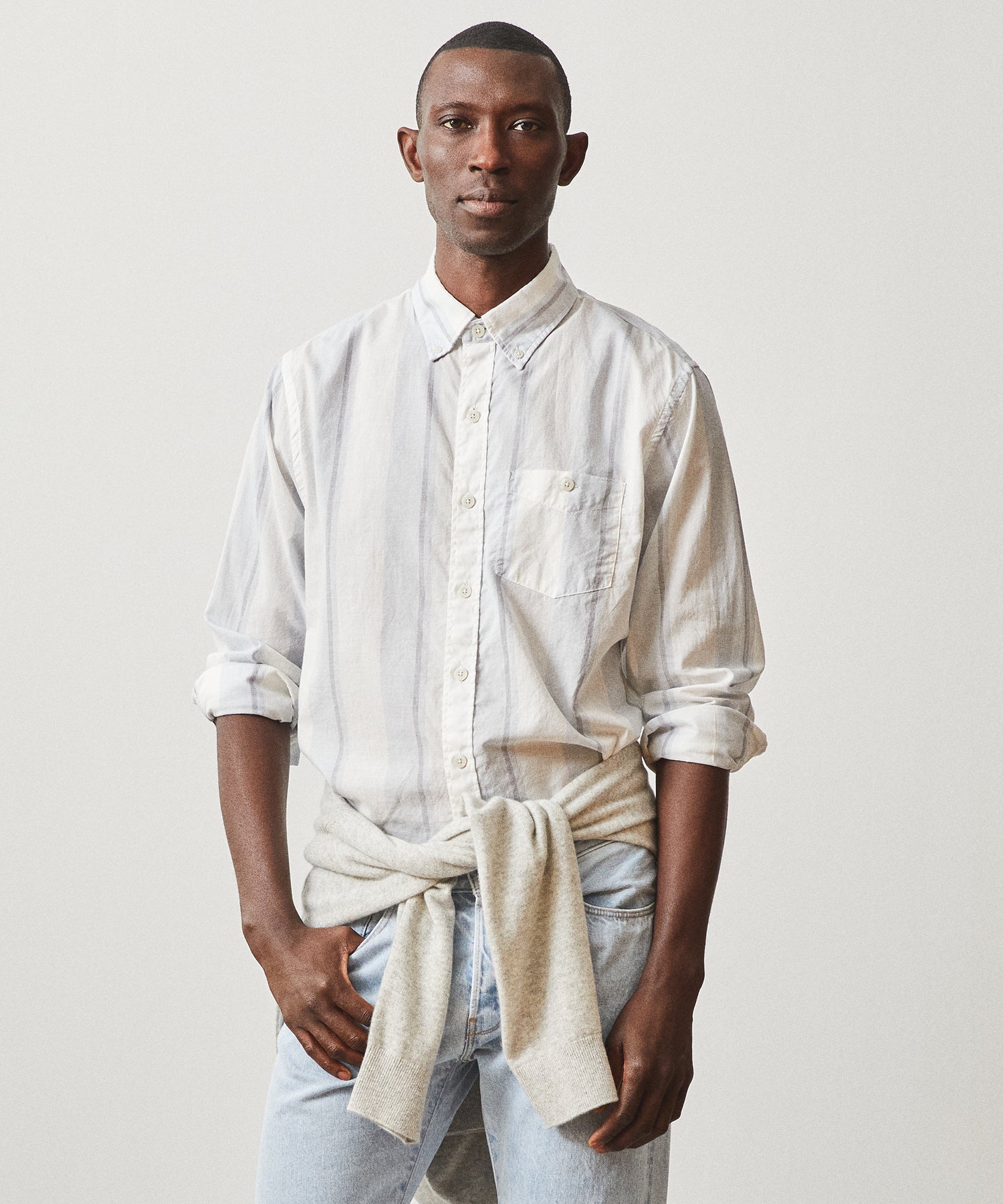 Slim Fit Summerweight Favorite Shirt in Barre Stripe - Image 2