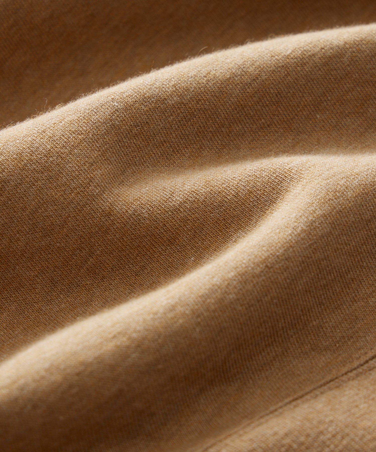 Cotton-Camelhair Fleece Sweatshirt in Camel - Image 3