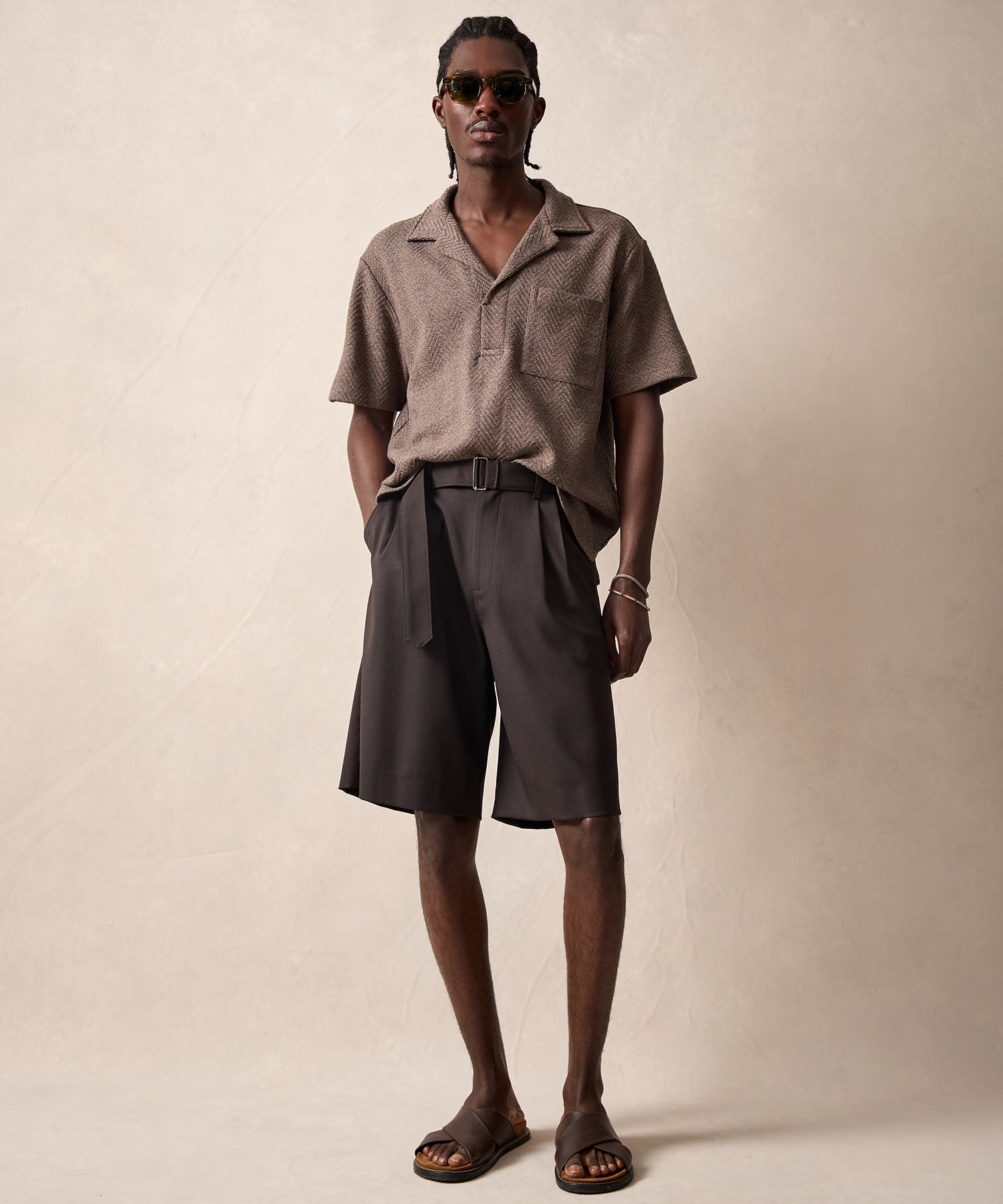 Relaxed Wool-Cotton Herringbone Montauk Polo - Image 5