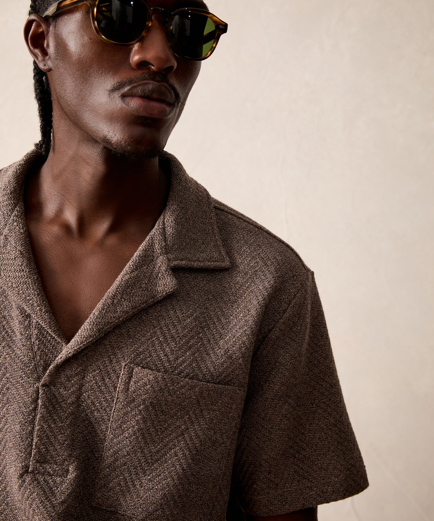 Relaxed Wool-Cotton Herringbone Montauk Polo - Image 4
