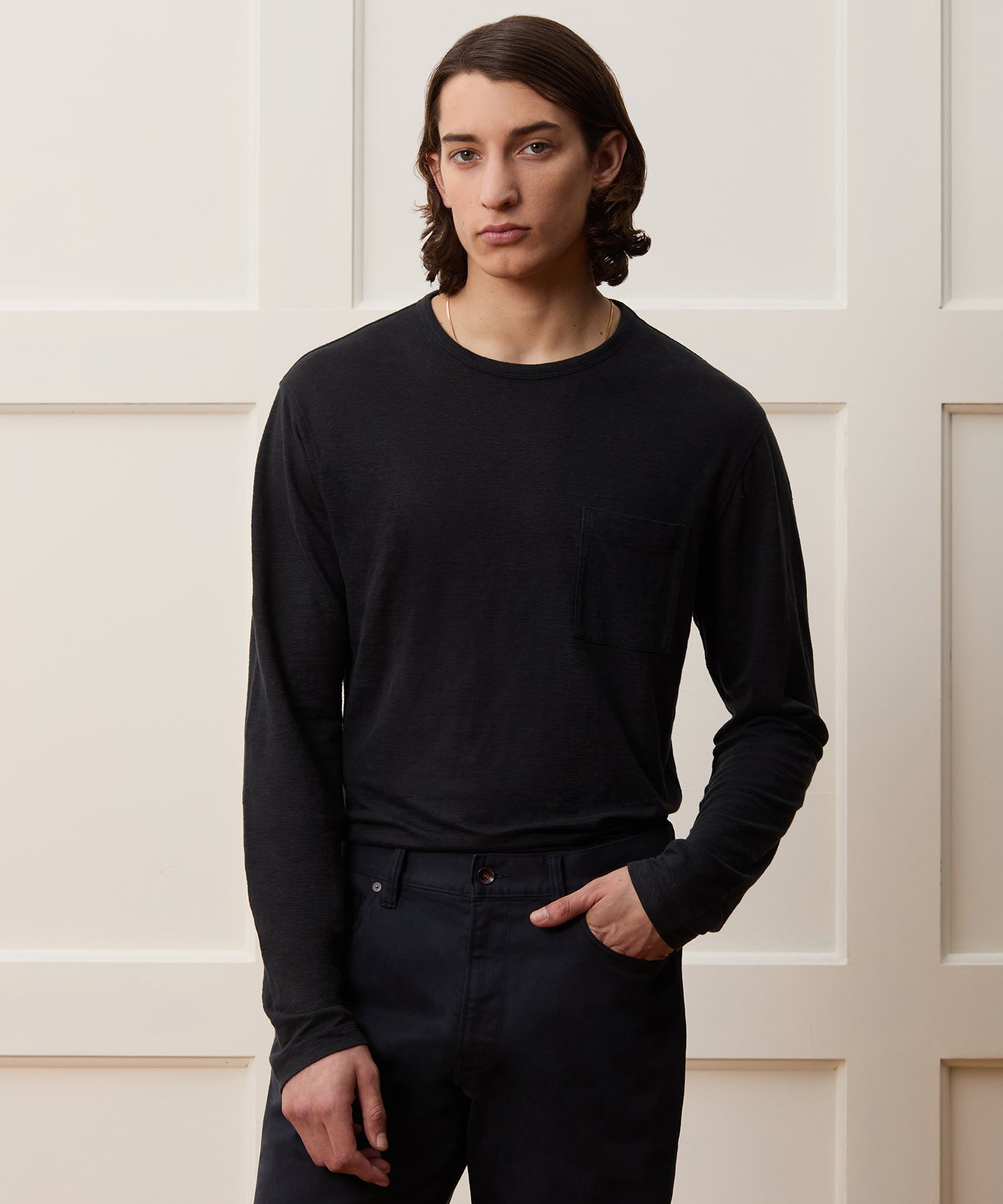 Linen Jersey Pocket Tee - Image 2