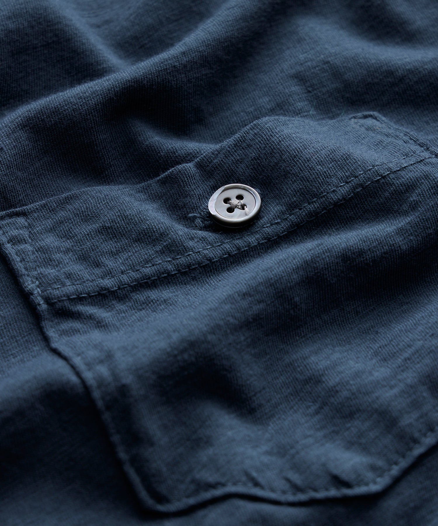 Made in L.A. Homespun Slub Pocket Tee in Original Navy - Image 2