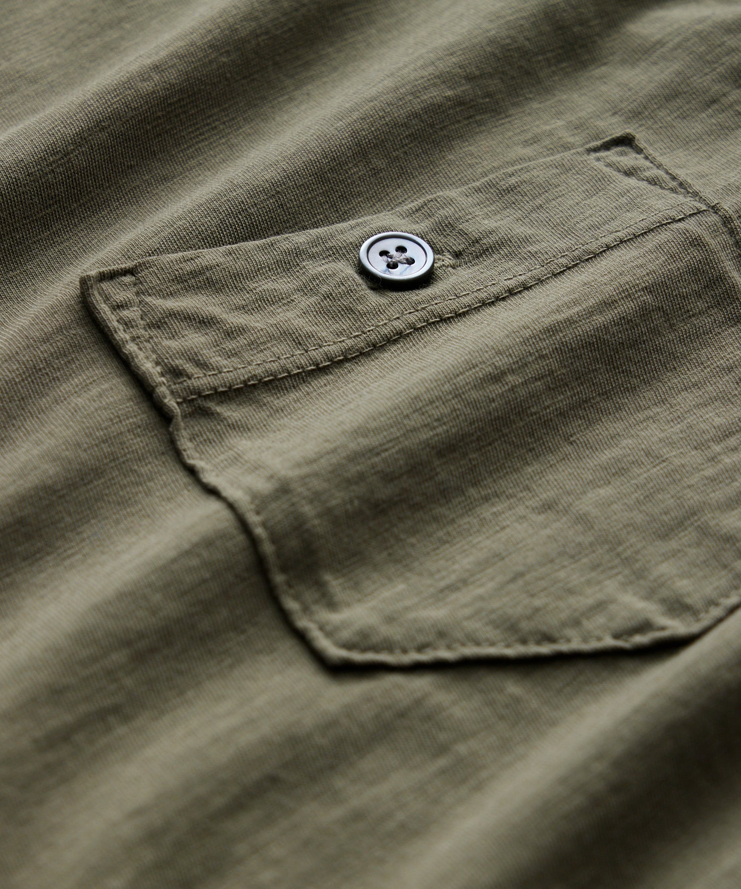 Made in L.A. Homespun Slub Pocket Tee in Olive - Image 2