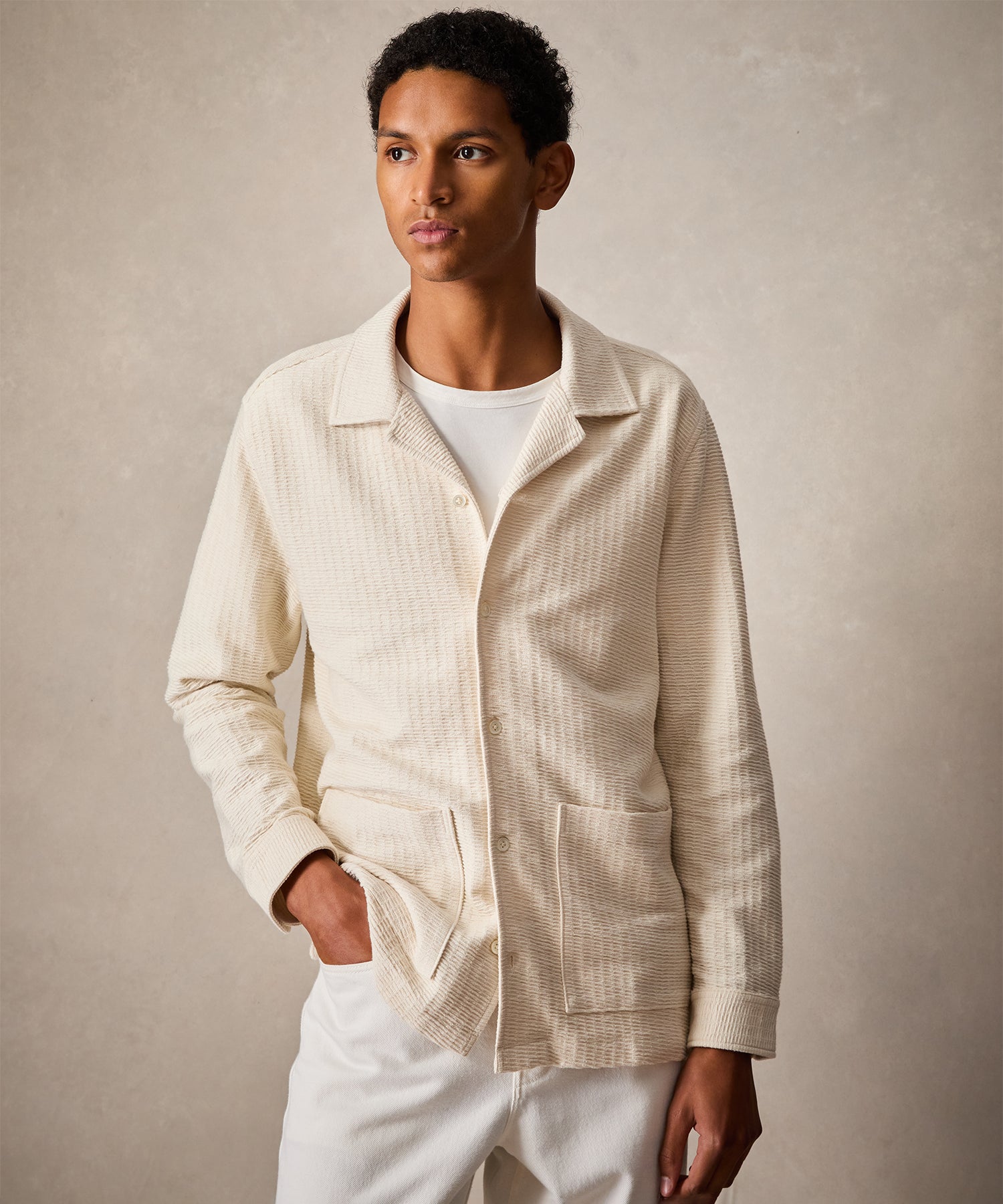Textured Guayabera Shirt - Image 2