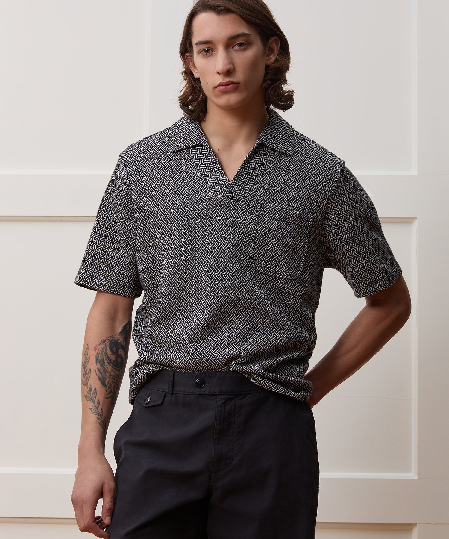 Relaxed Linen-Cotton Pocket Polo - Image 2