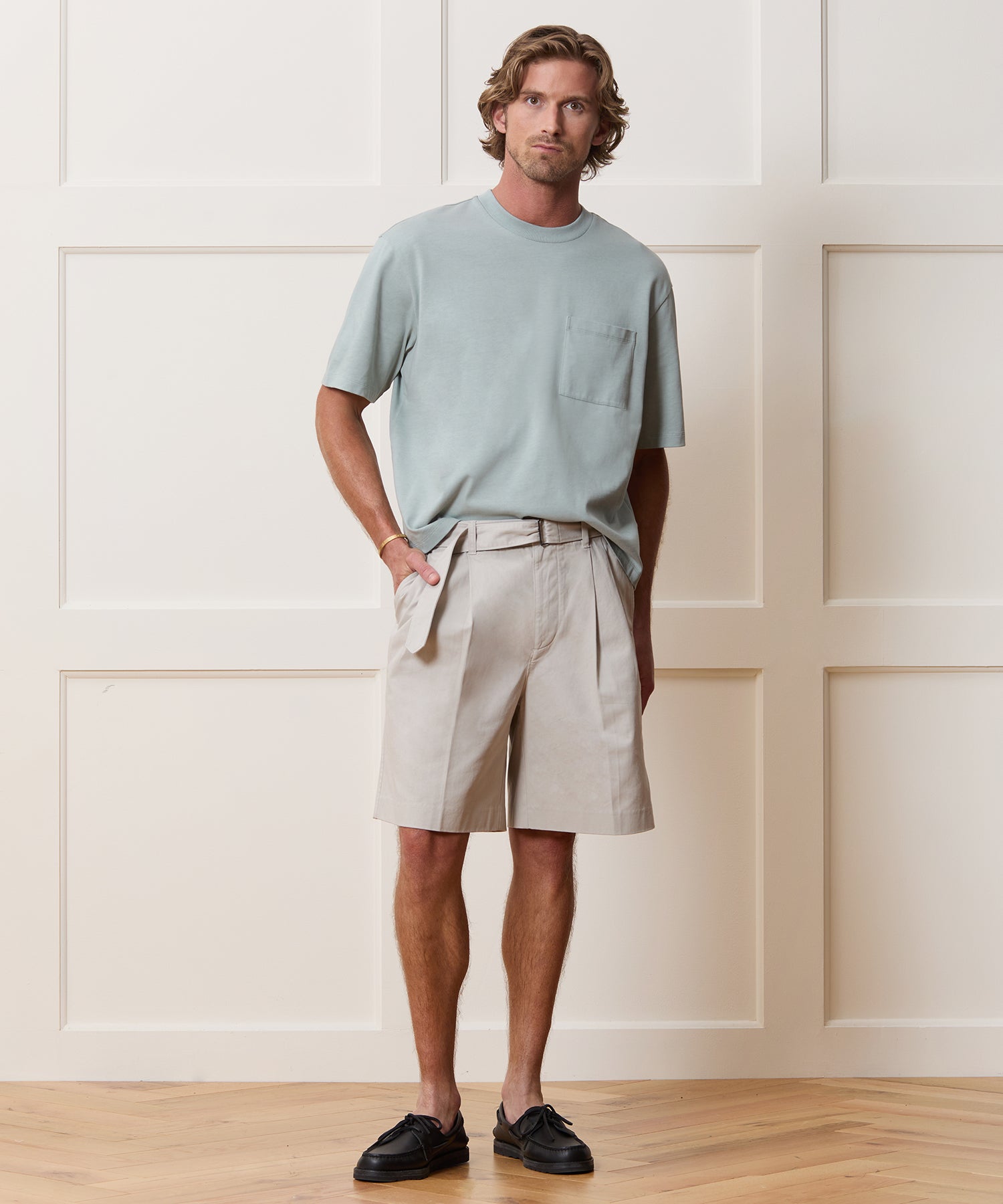 8 Cotton Self-Belt Short - Image 3