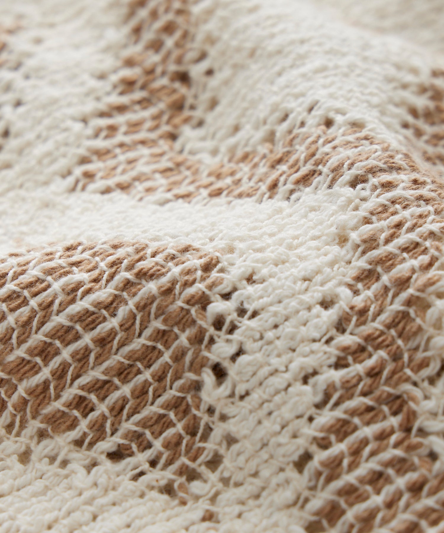 Diamond Open-Knit Cabana Shirt in Chalk - Image 2
