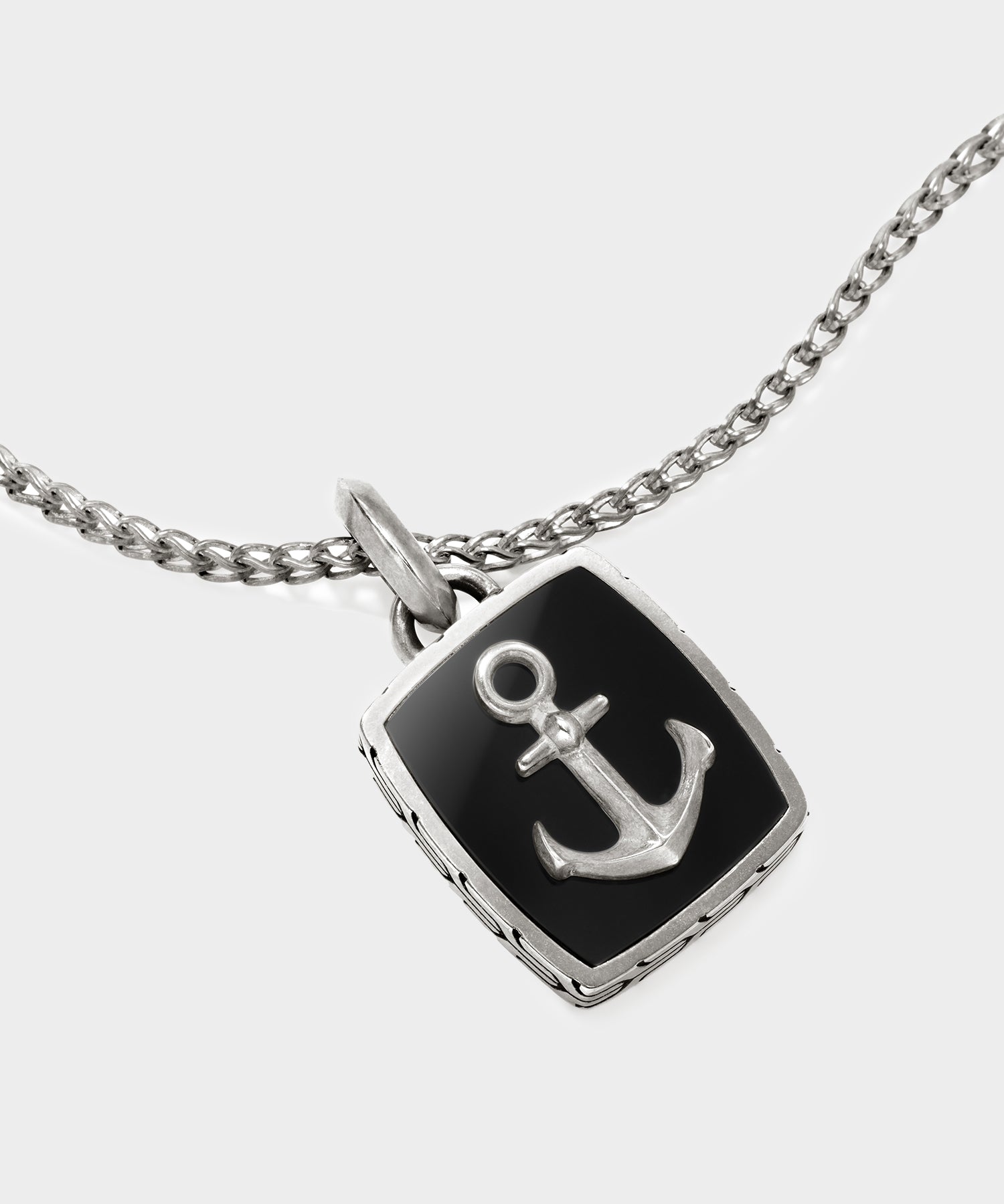 Todd Snyder x John Hardy Silver Anchor Dog Tag Pendant - Image 4
