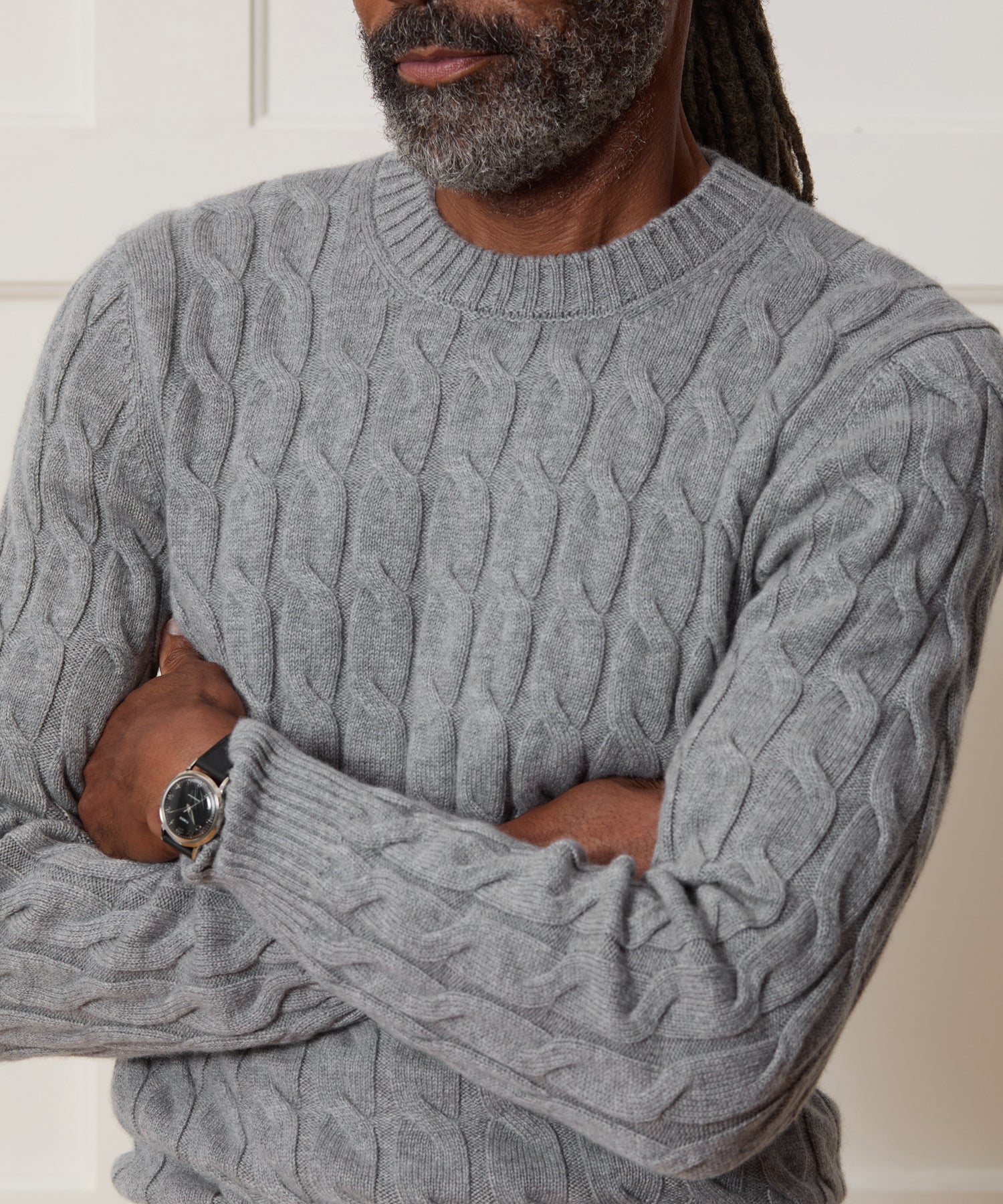 Italian Cashmere Cable Knit Sweater - Image 4