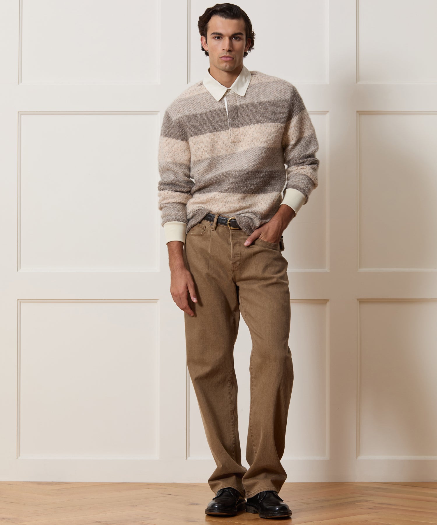 Brushed Mohair Rugby Polo - Image 3