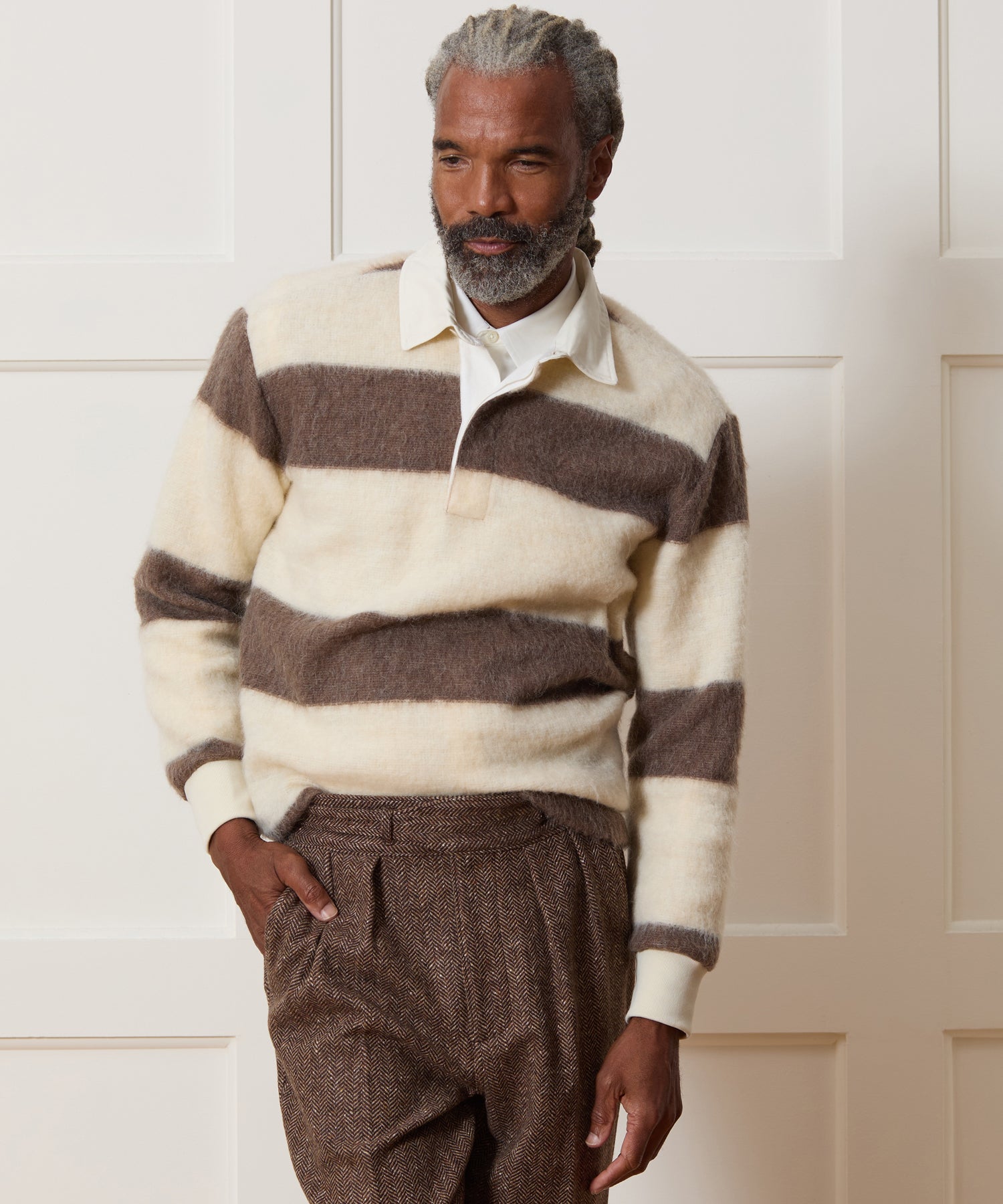 Brushed Mohair Rugby Polo - Image 2