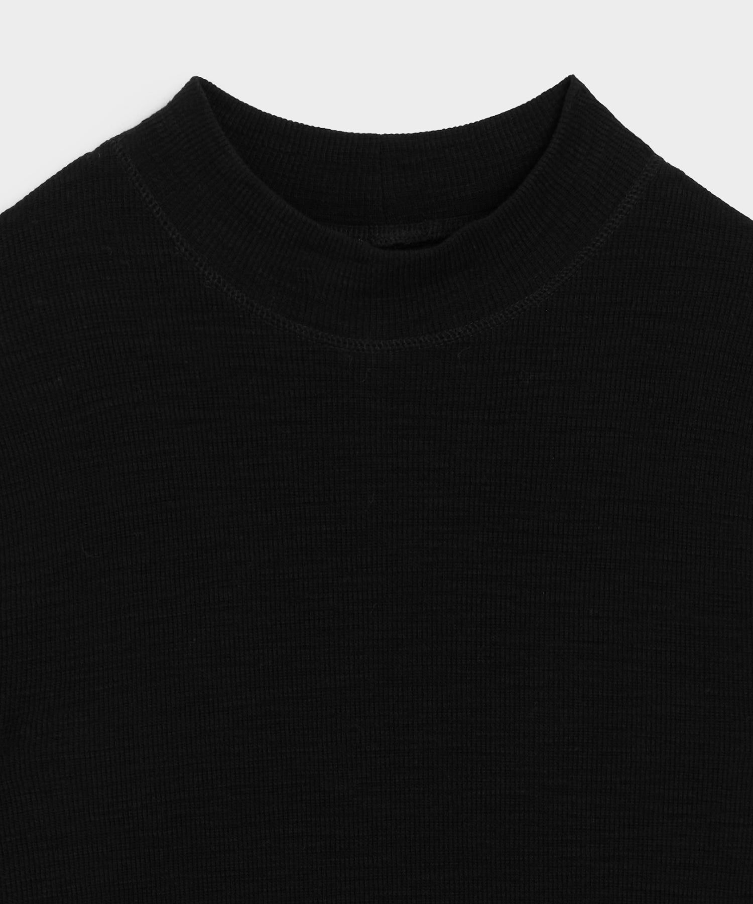 Lightweight Mini Waffle Mockneck Tee - Image 6