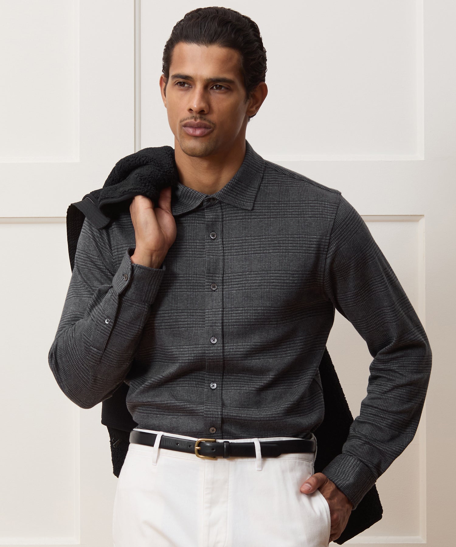 Knit Cotton Dress Shirt - Image 2