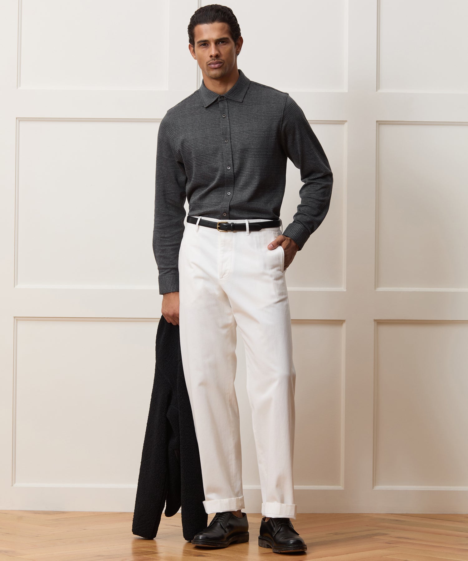Knit Cotton Dress Shirt - Image 3