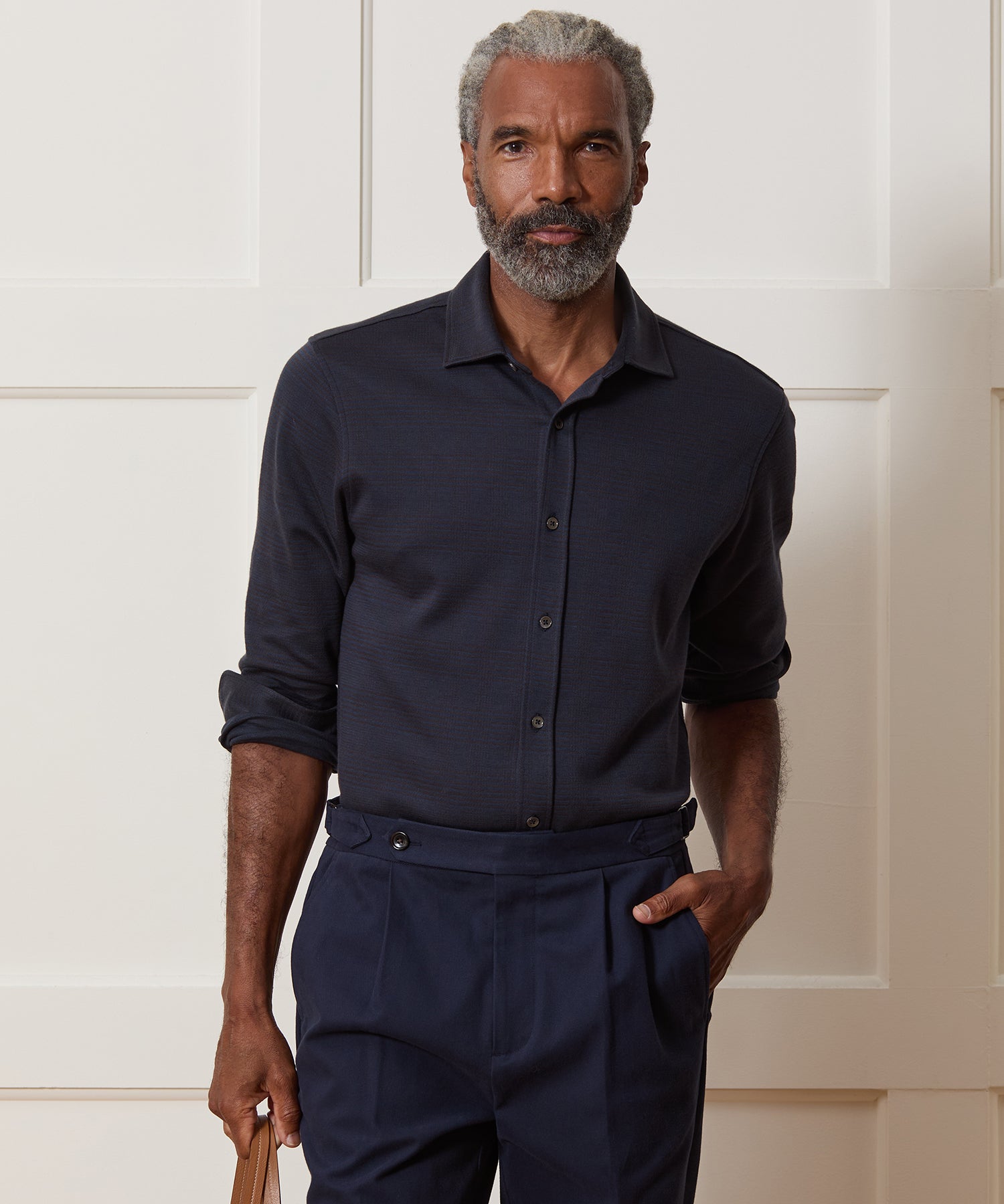 Knit Cotton Dress Shirt - Image 2