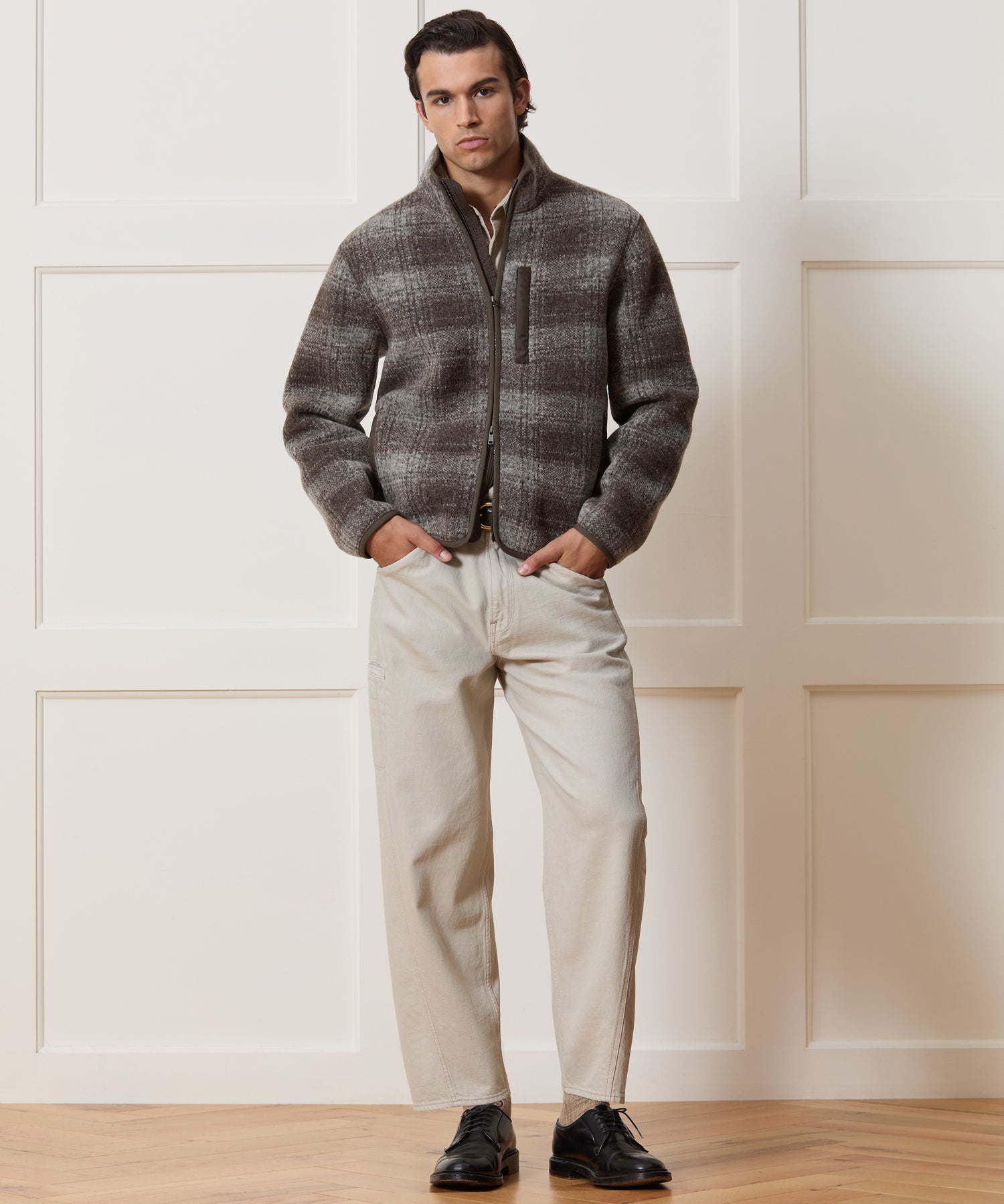 Plaid Fleece Lodge Jacket - Image 3
