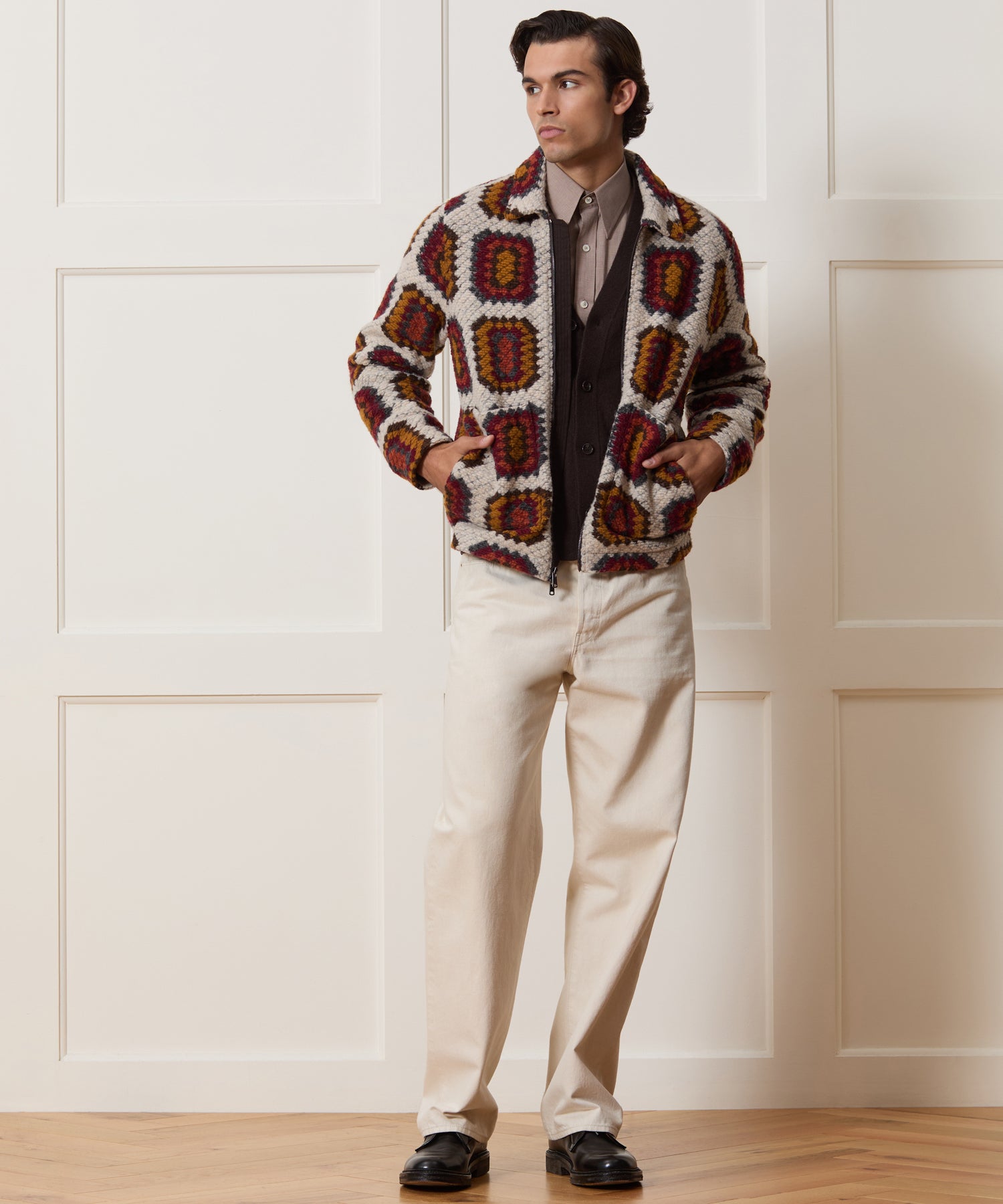 Italian Crochet Full-Zip Jacket - Image 3