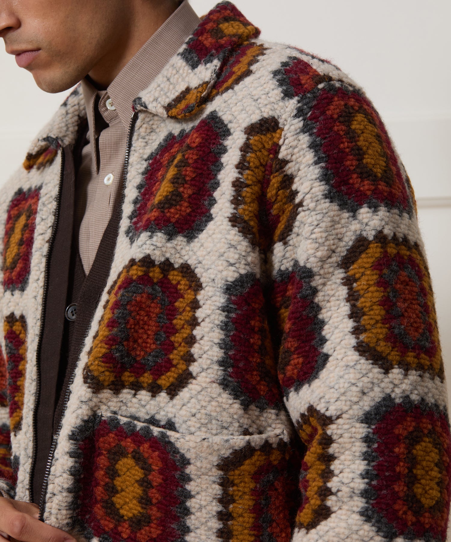 Italian Crochet Full-Zip Jacket - Image 4