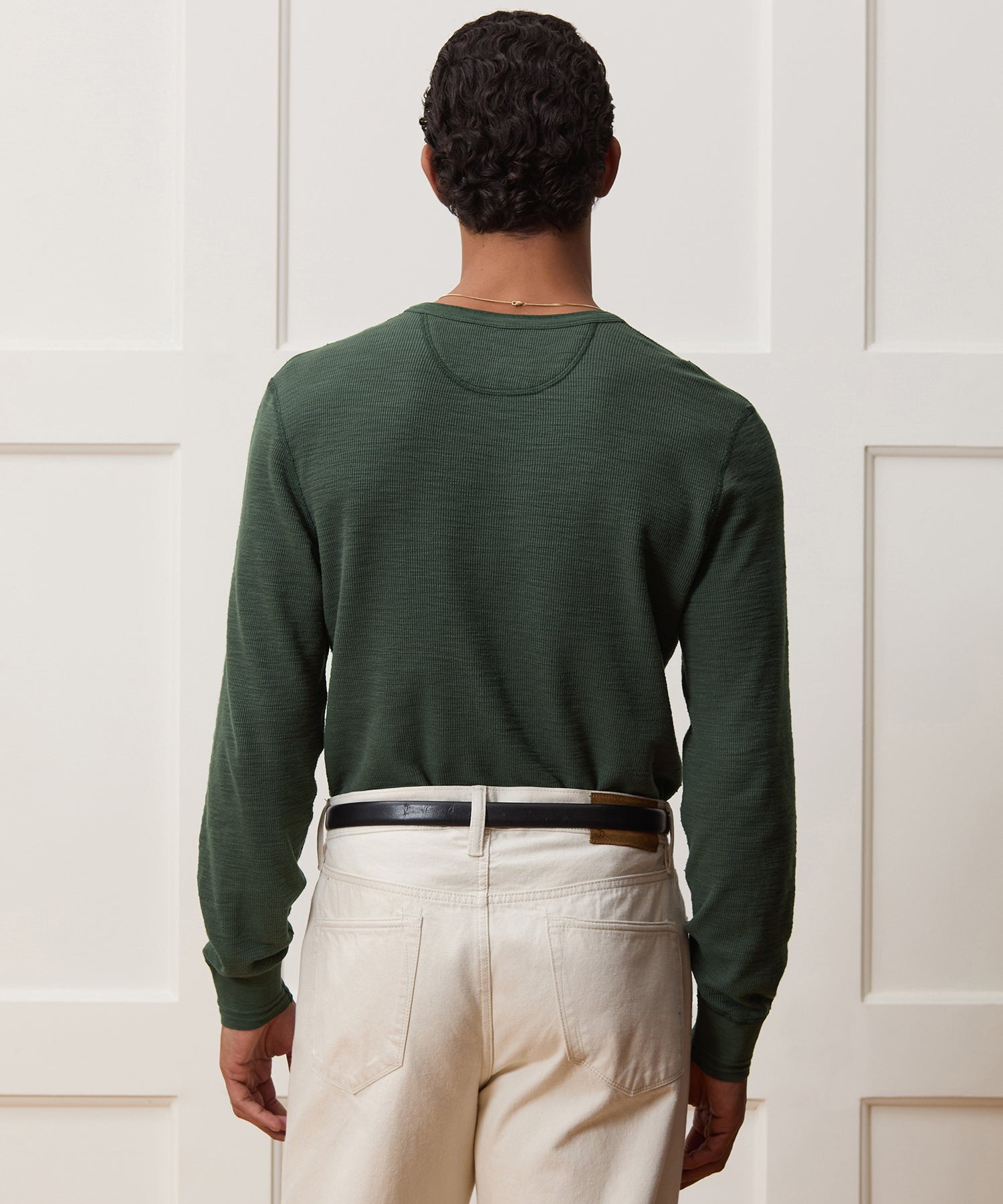 Lightweight Mini Waffle Henley - Image 5