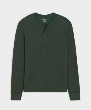 Lightweight Mini Waffle Henley