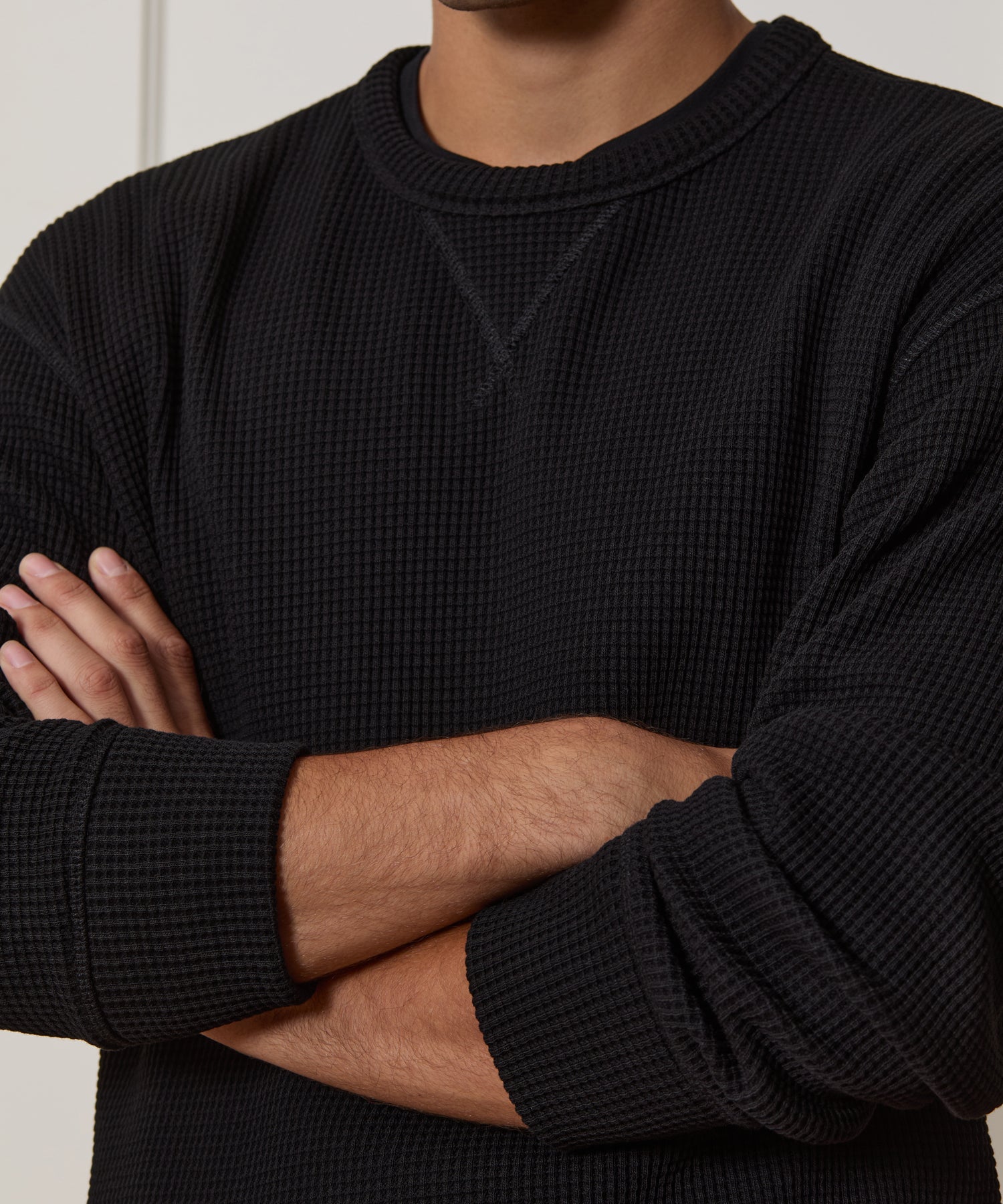 Portuguese Cotton Waffle Crewneck - Image 5