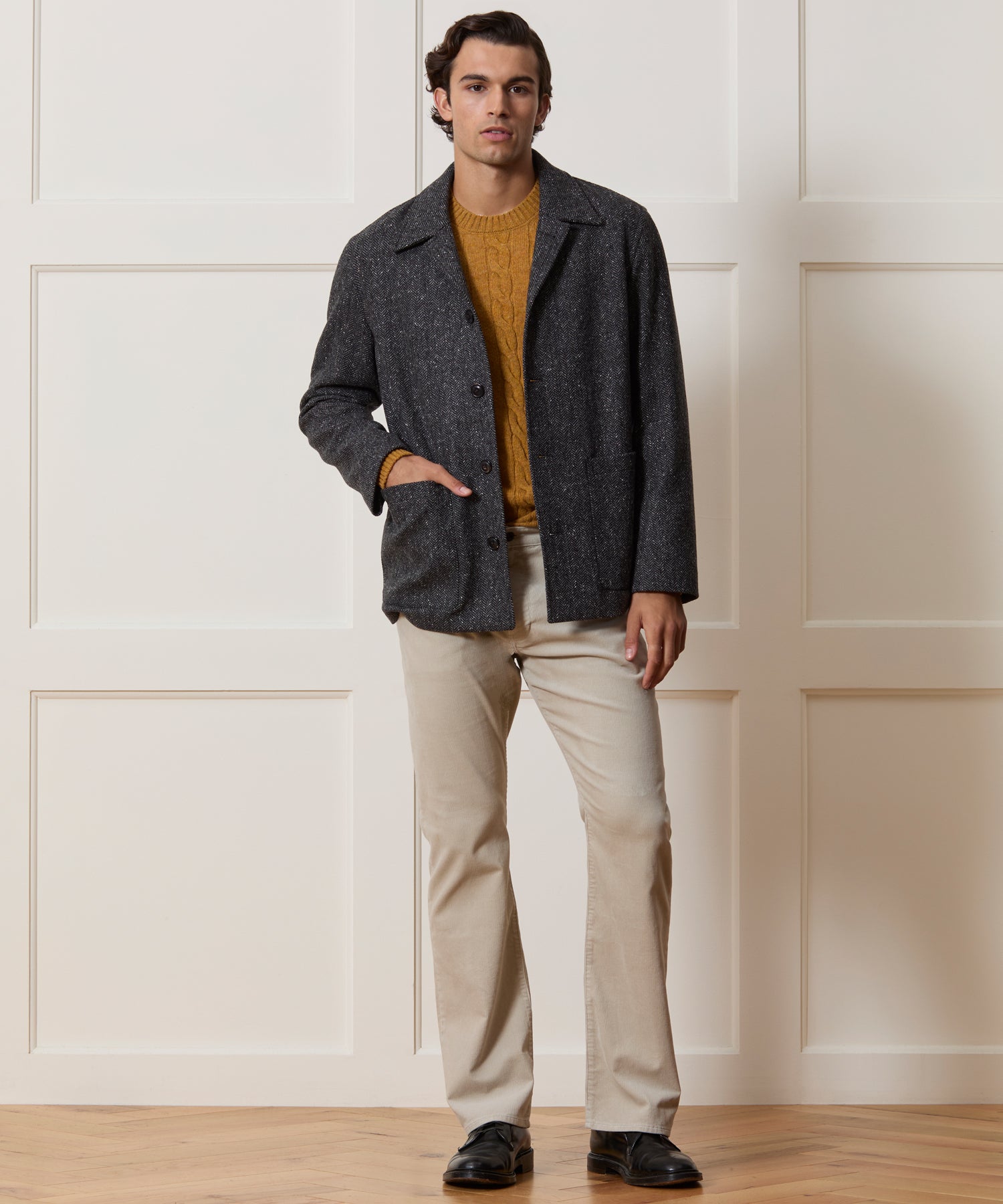 Italian Wool Herringbone Chore Coat - Image 3