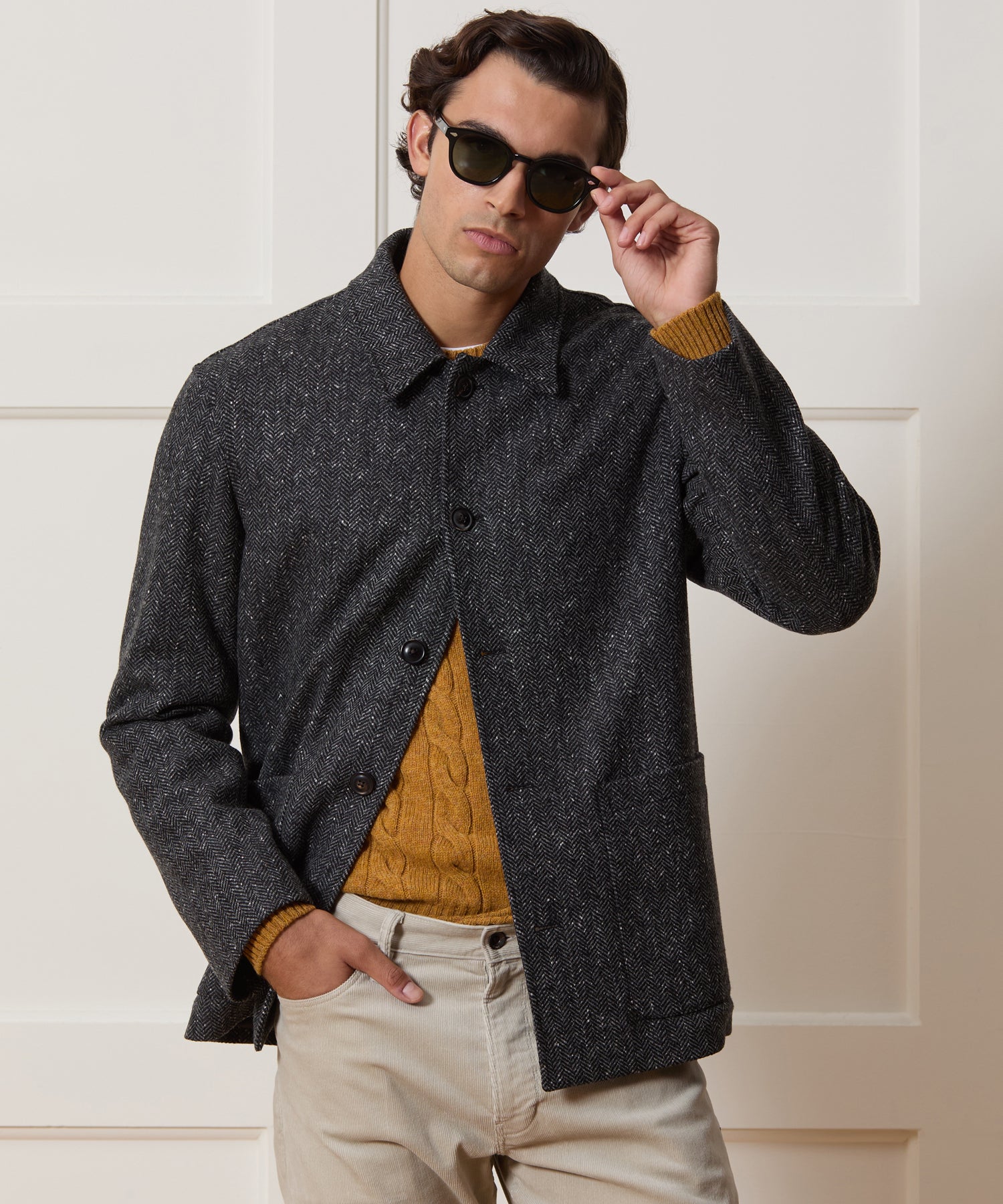 Italian Wool Herringbone Chore Coat - Image 2