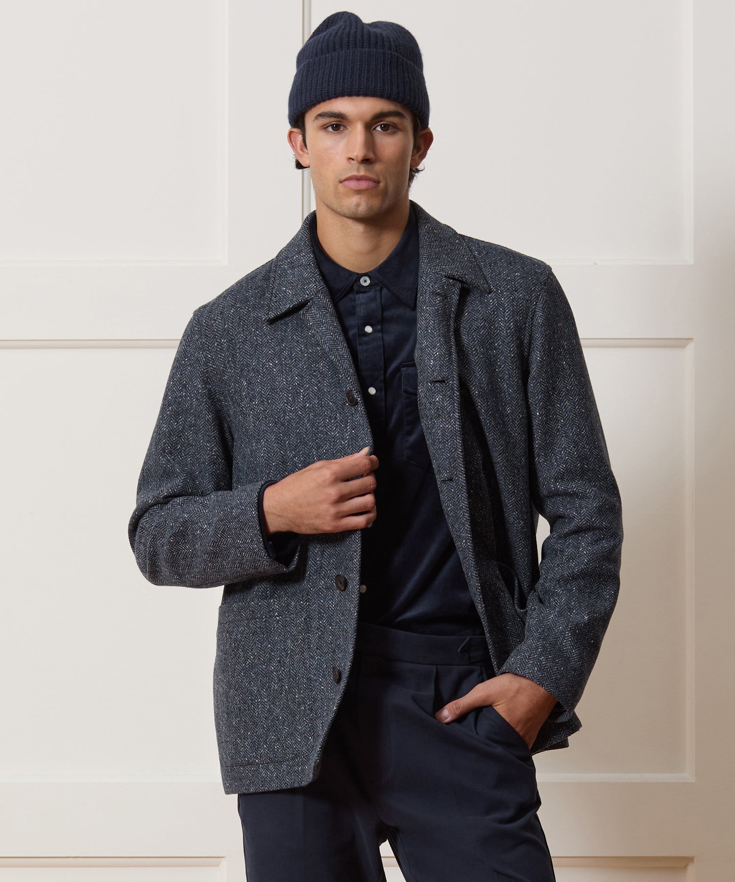 Italian Wool Herringbone Chore Coat - Image 2