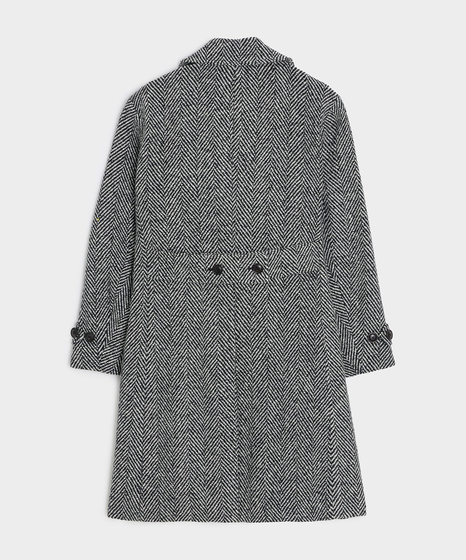 Italian Wool Herringbone Officer Coat - Image 6