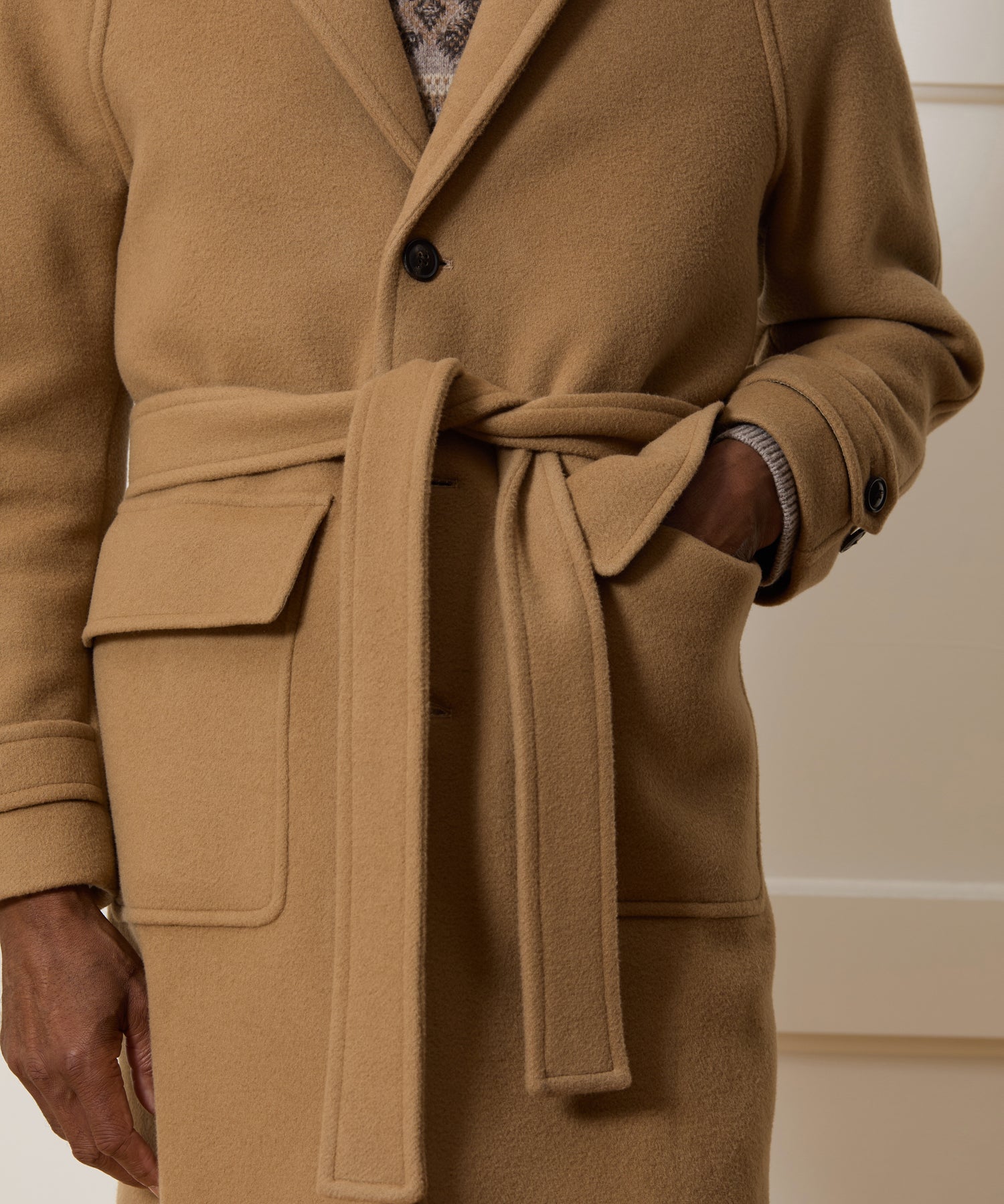 Italian Wool-Cashmere Belted Balmacaan - Image 4
