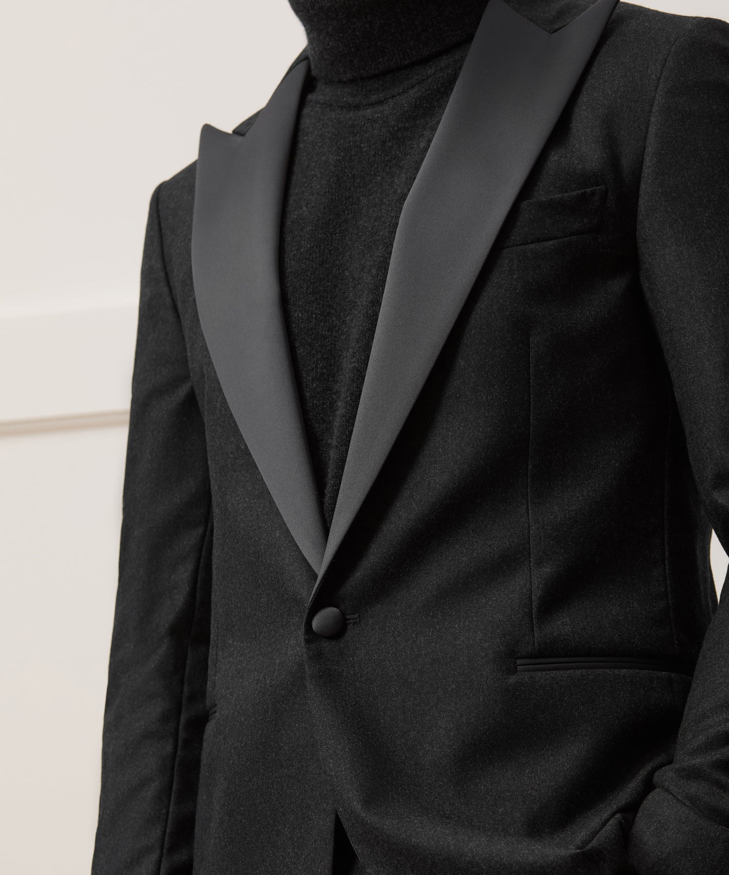 Italian Flannel Tuxedo Jacket - Image 4