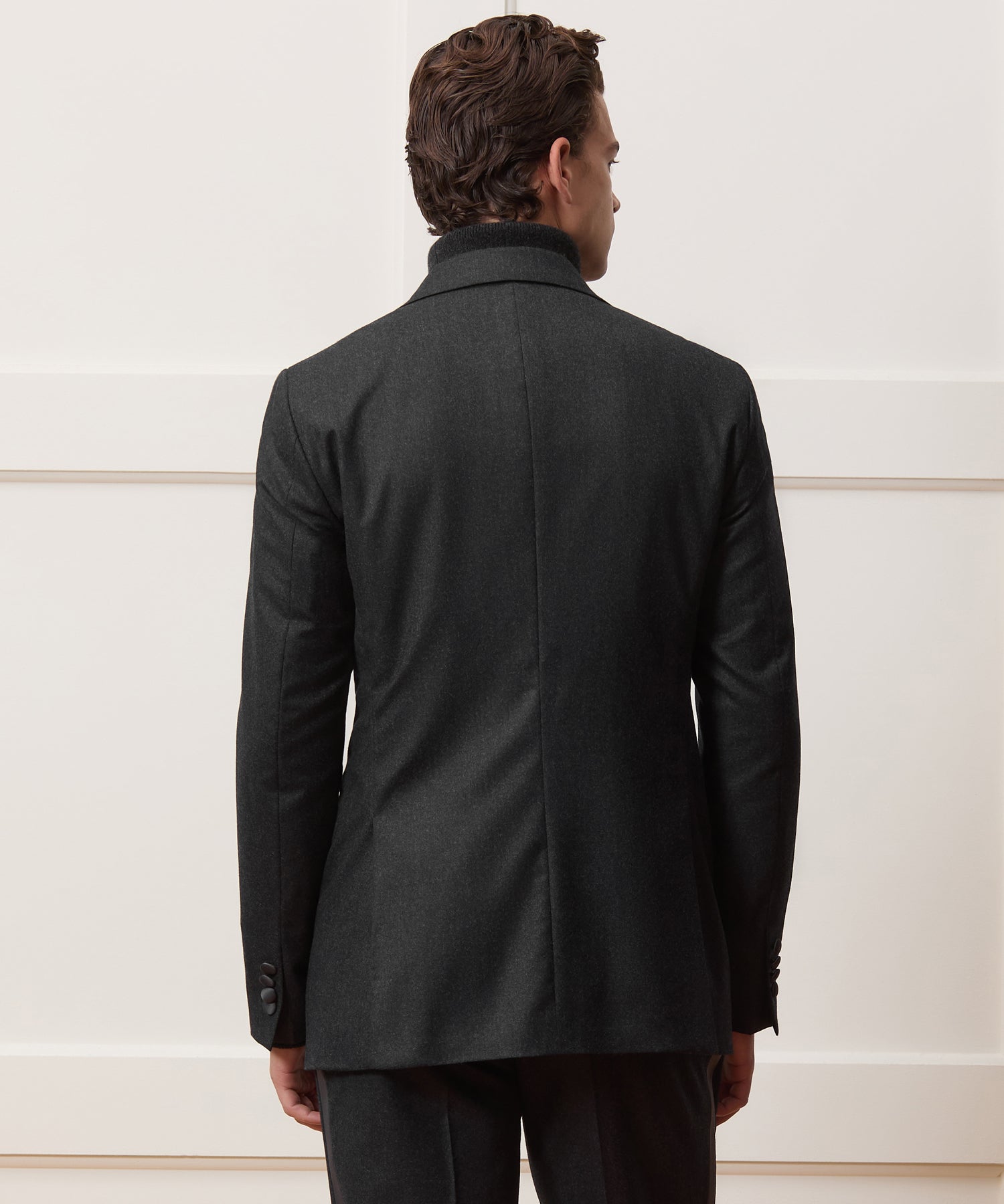 Straight Fit Italian Flannel Tuxedo - Image 3