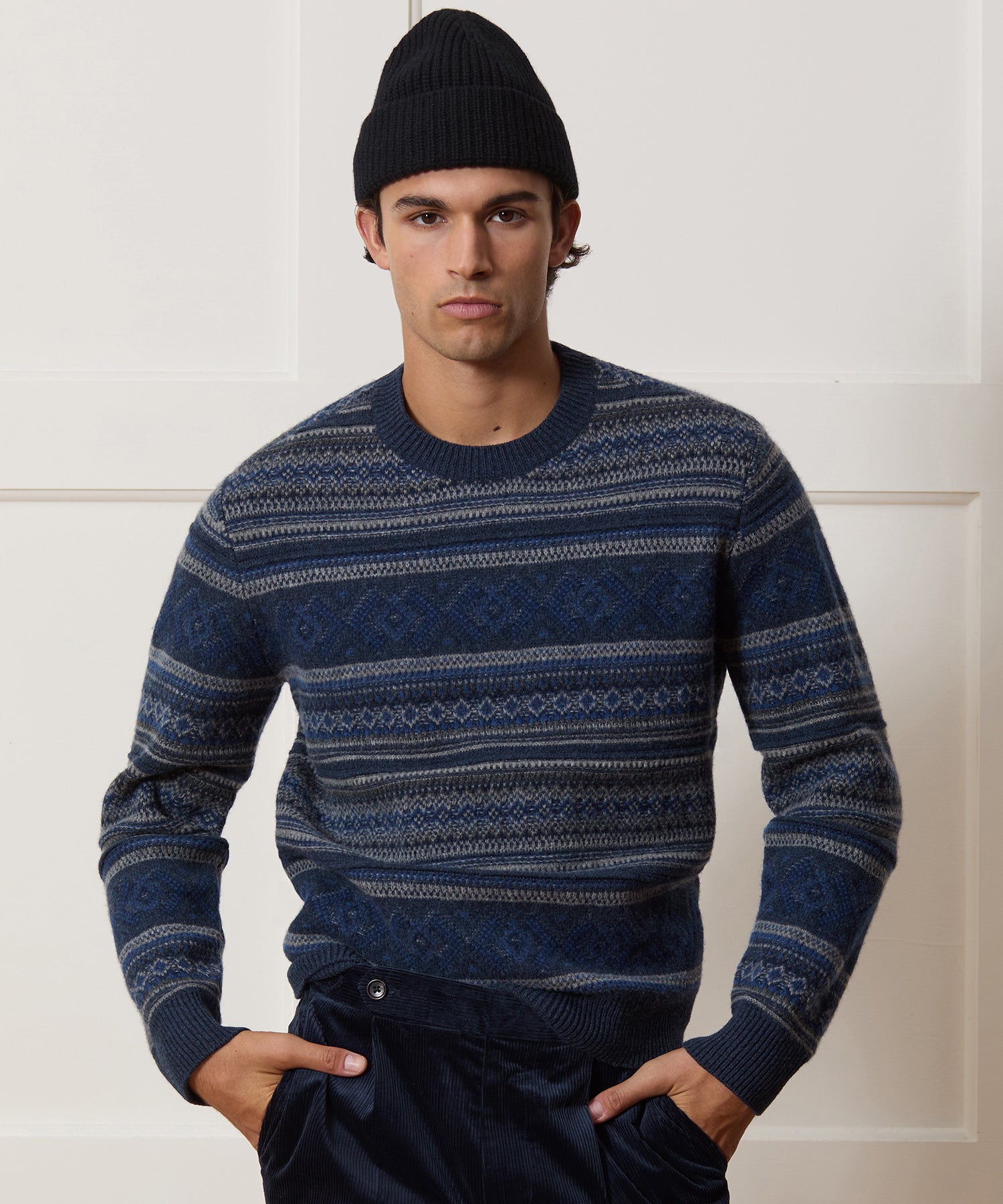 Merino Fair Isle Crewneck Sweater - Image 2