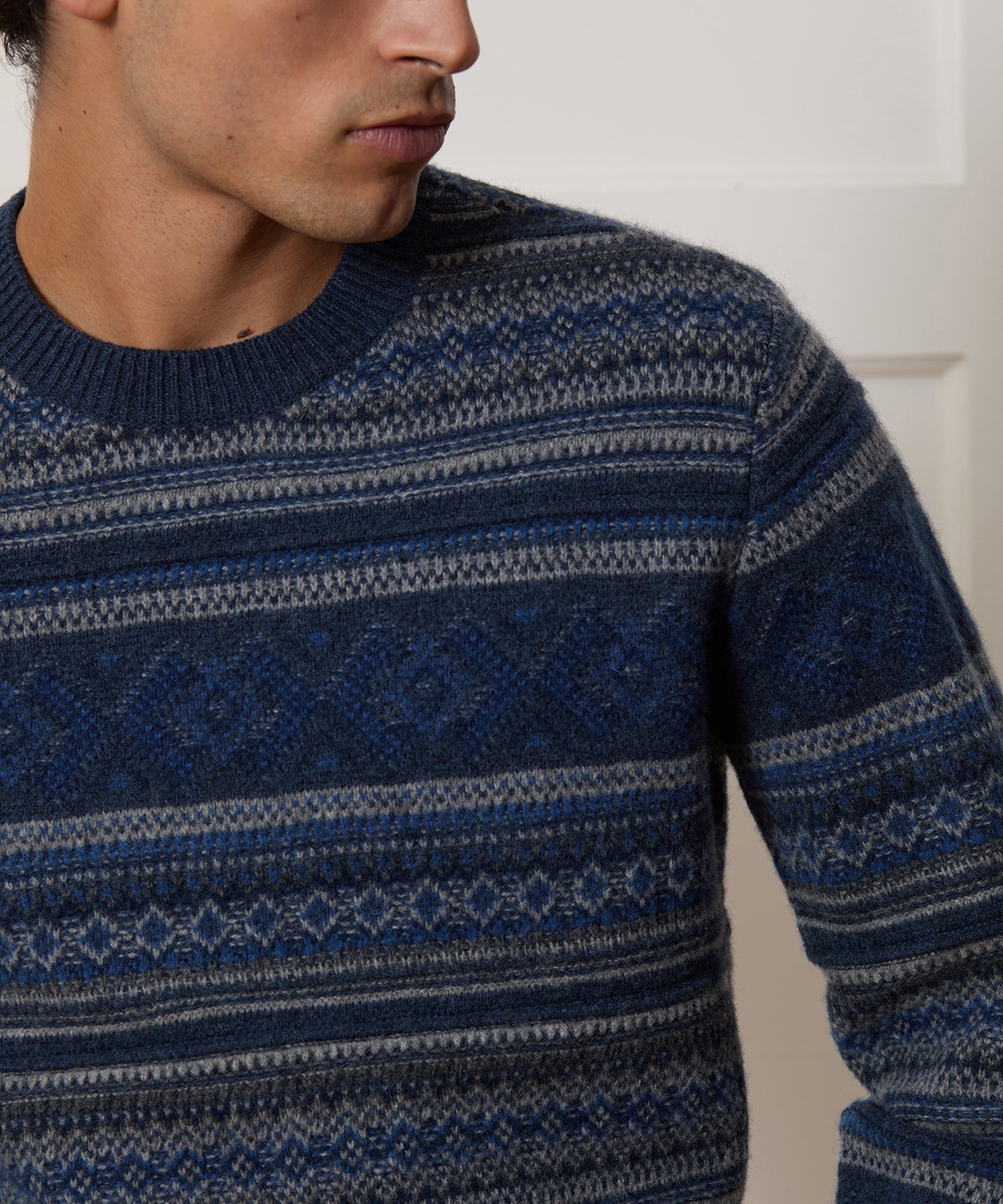 Merino Fair Isle Crewneck Sweater - Image 4