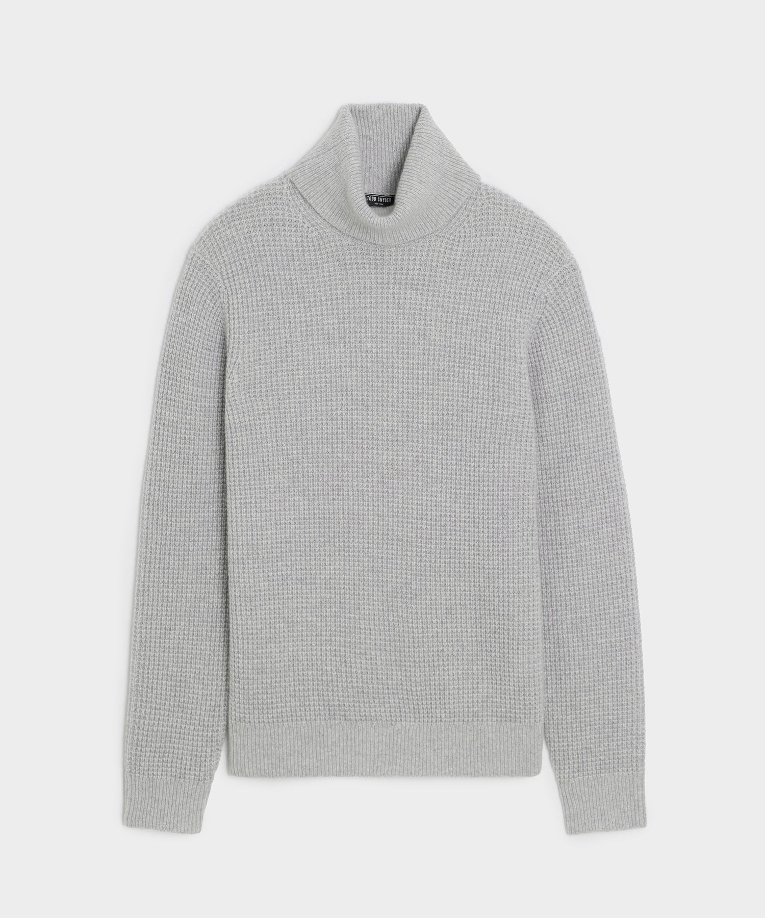 Waffle Cashmere Turtleneck