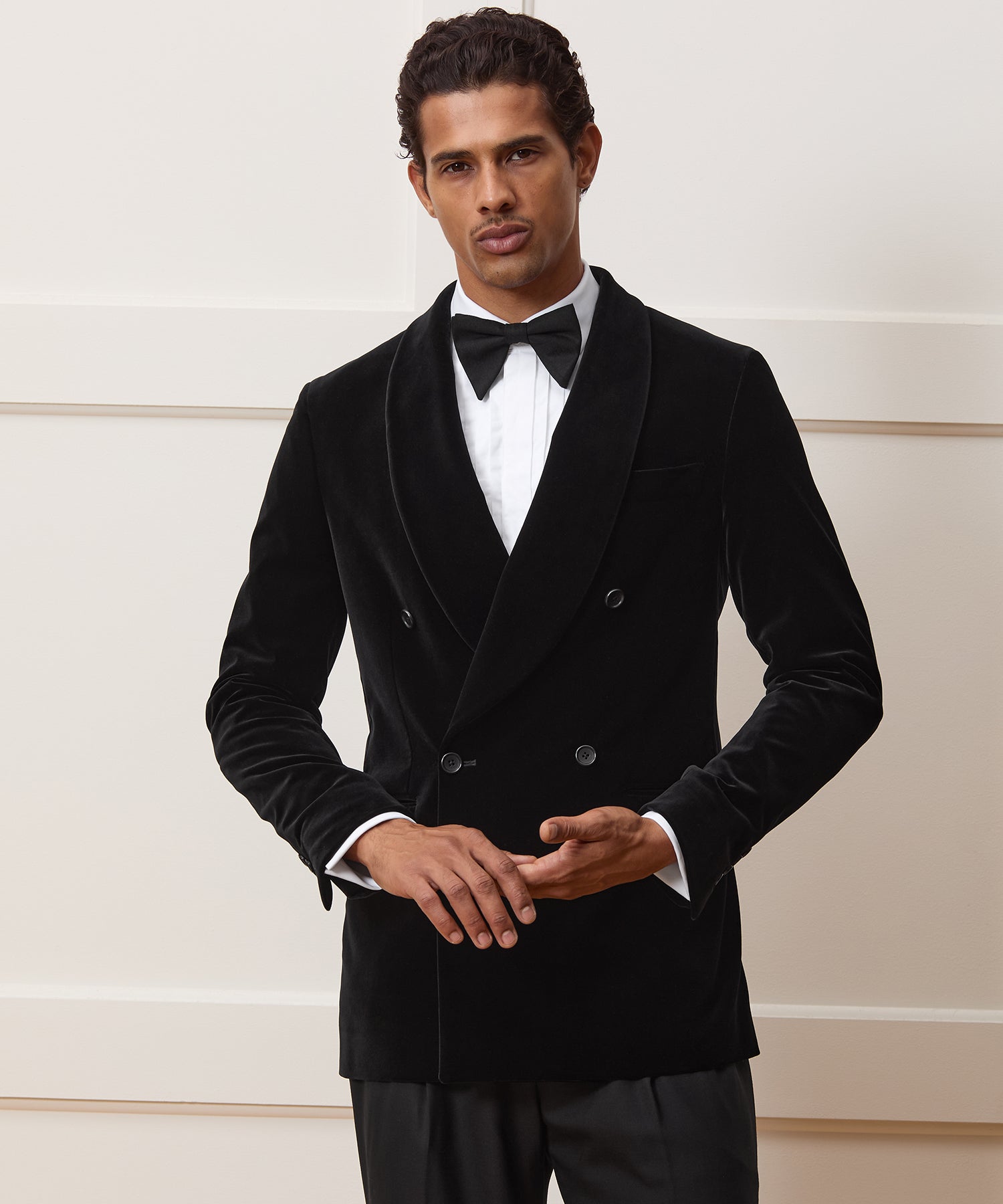 Italian Velvet Double-Breasted Tuxedo - Image 2