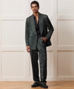 Italian Satin Double-Breasted Shawl Tuxedo