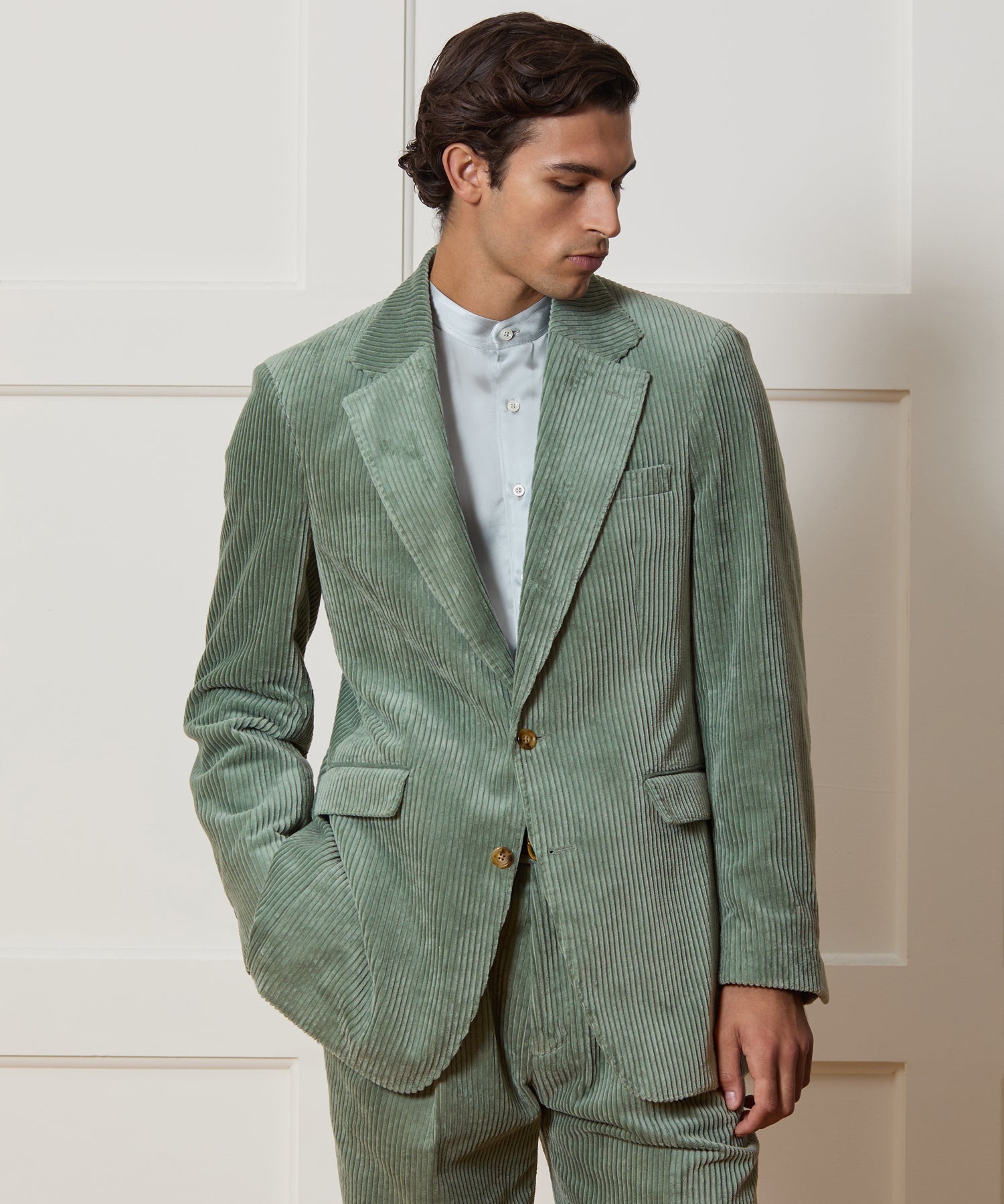 Italian Wide Wale Corduroy Single Breasted Wythe Suit - Image 2