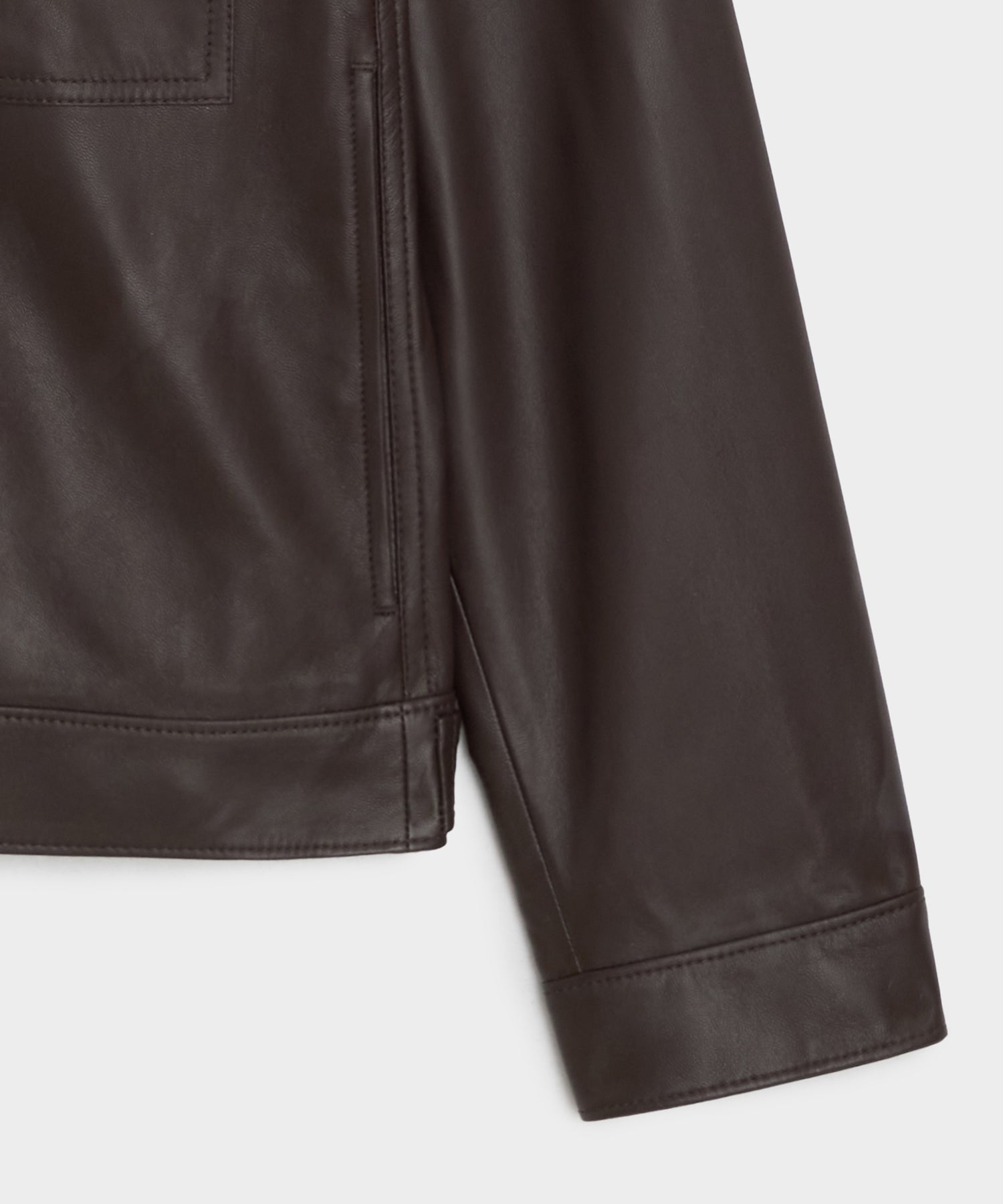 Boxy Italian Leather Jacket - Image 7