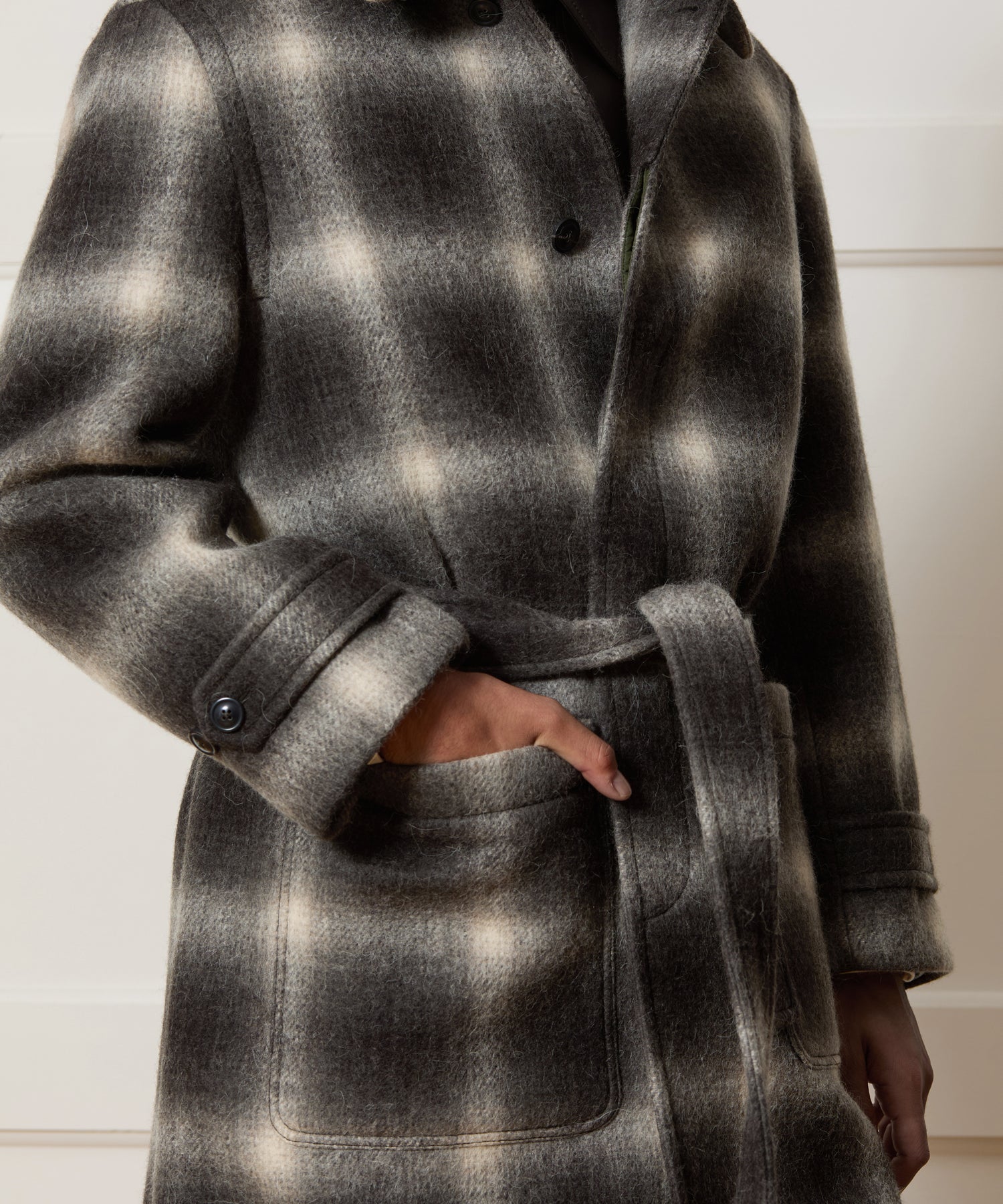 Italian Wool-Alpaca Belted Overcoat - Image 4