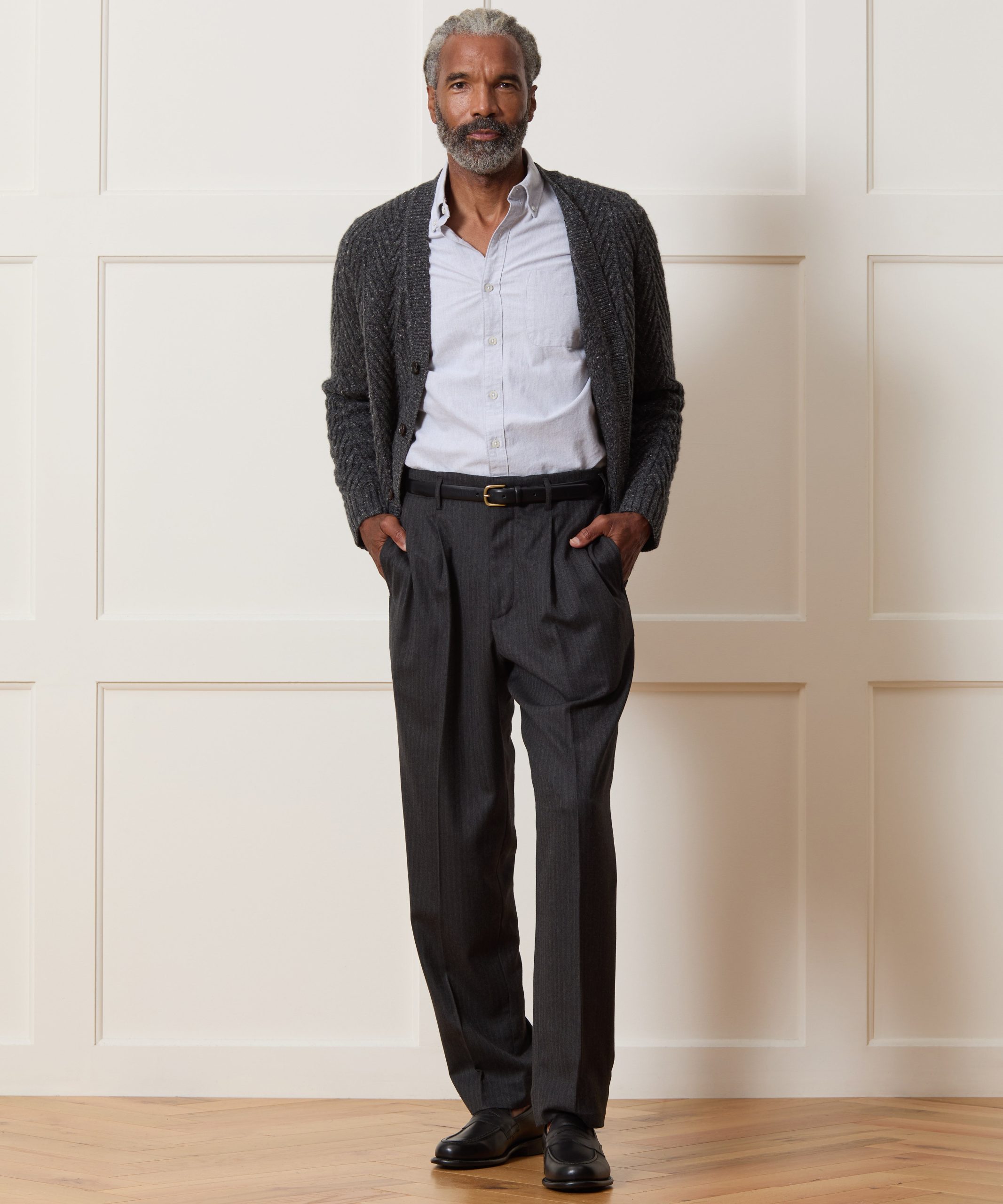 Italian Flannel Striped Hollywood Trouser - Image 3