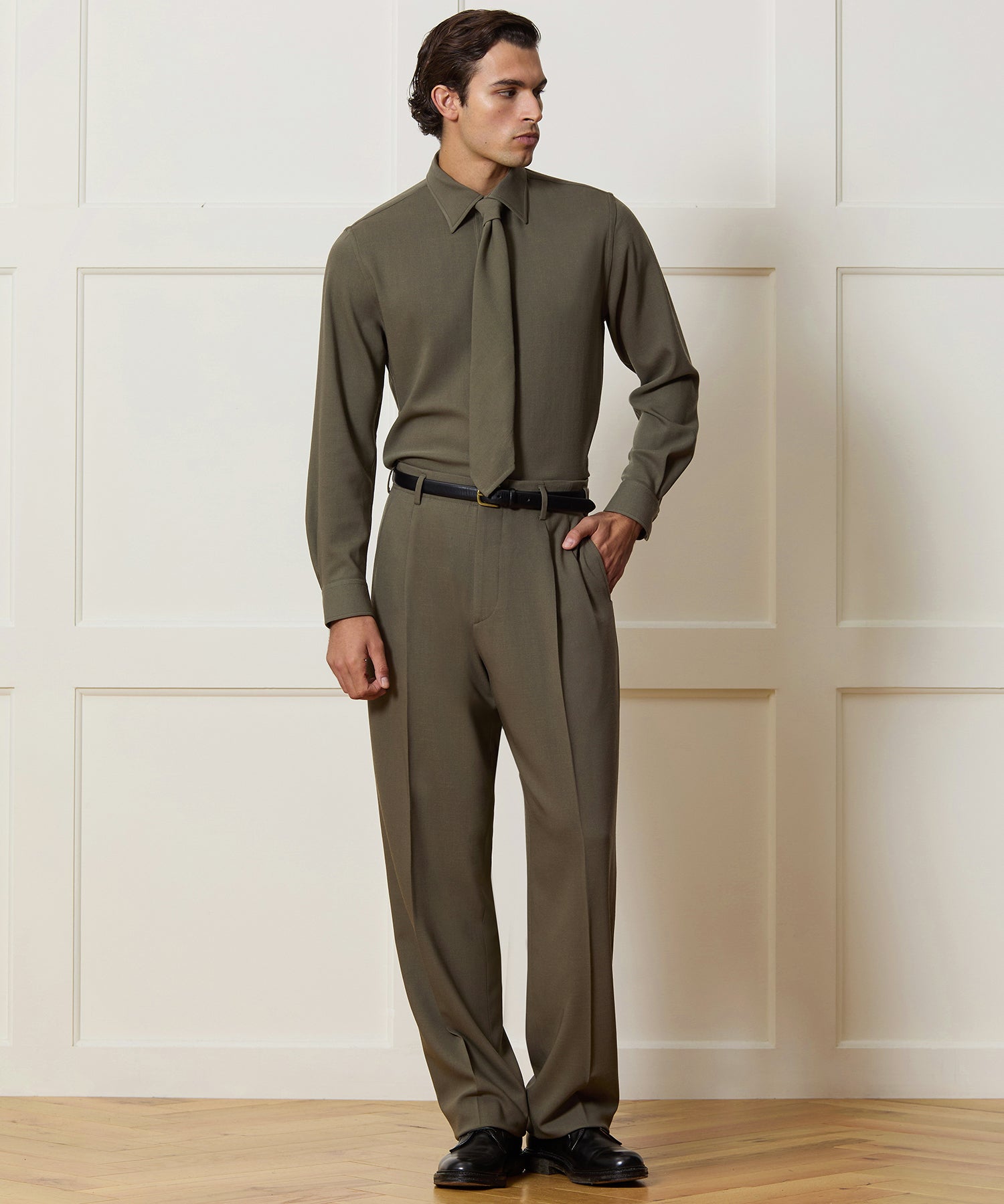 Italian Crepe Wool Shirt - Image 3