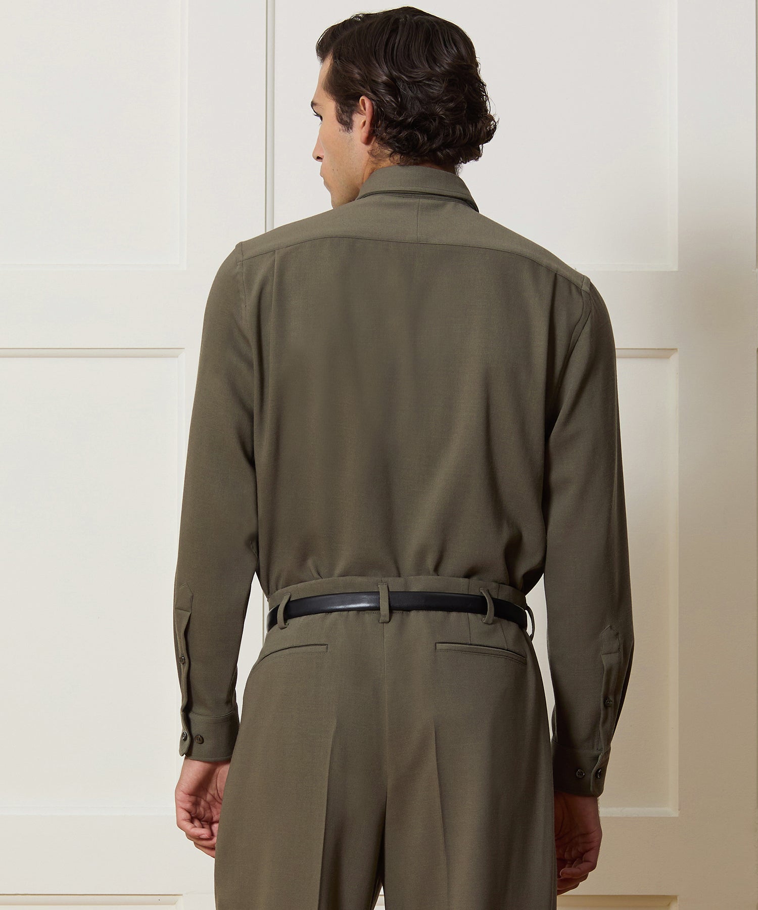 Italian Crepe Wool Shirt - Image 5