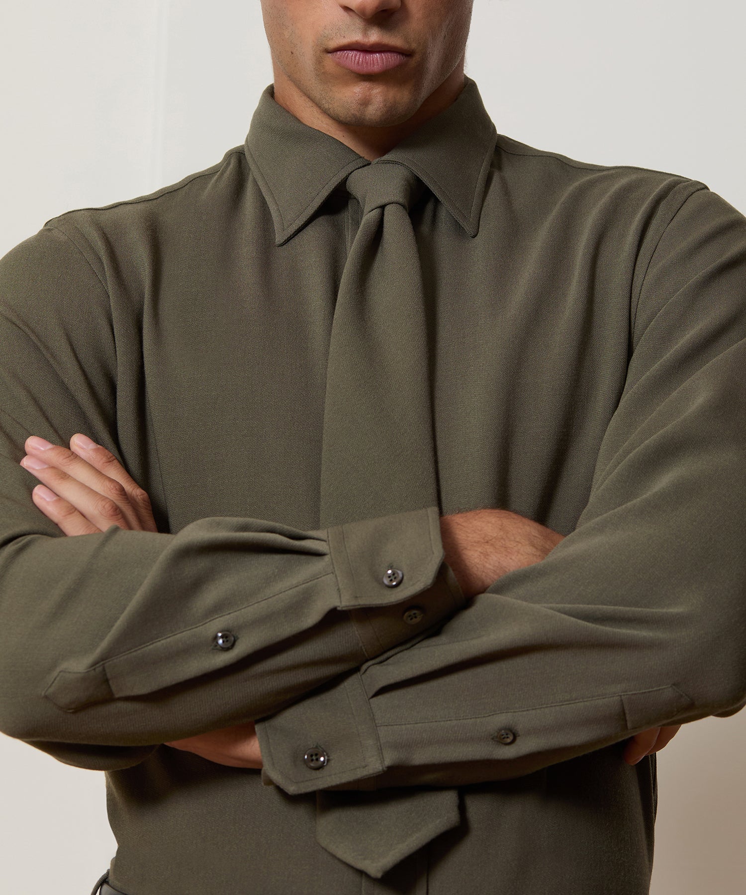 Italian Crepe Wool Shirt - Image 4