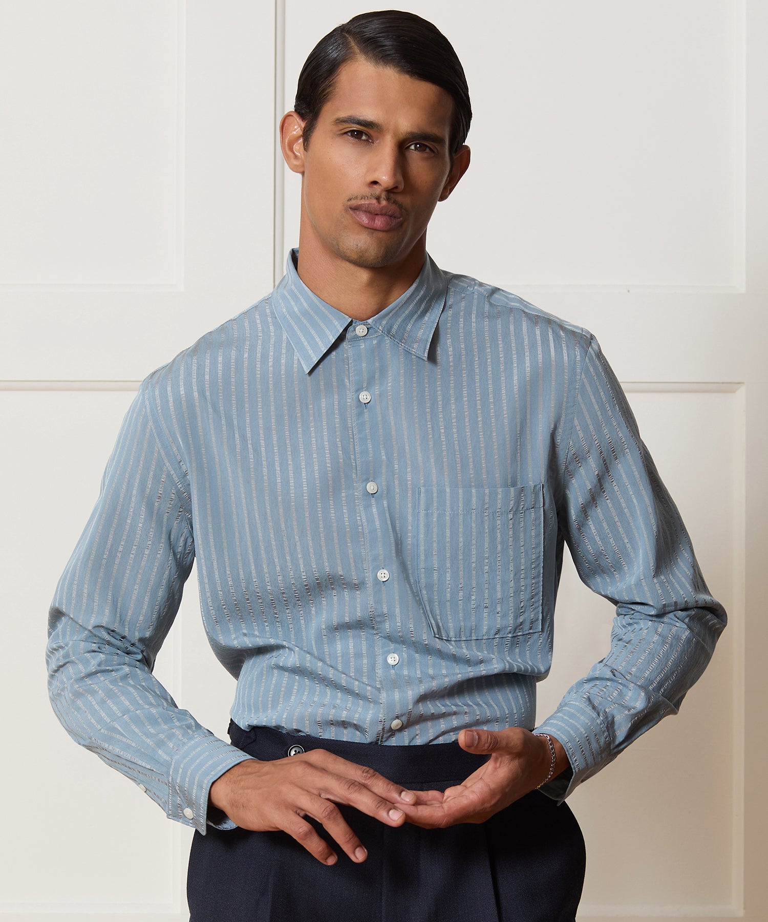 Italian Satin Big Shirt - Image 2