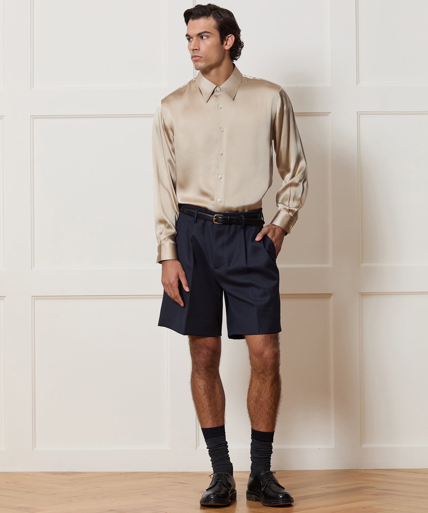 Italian Satin Big Shirt - Image 3
