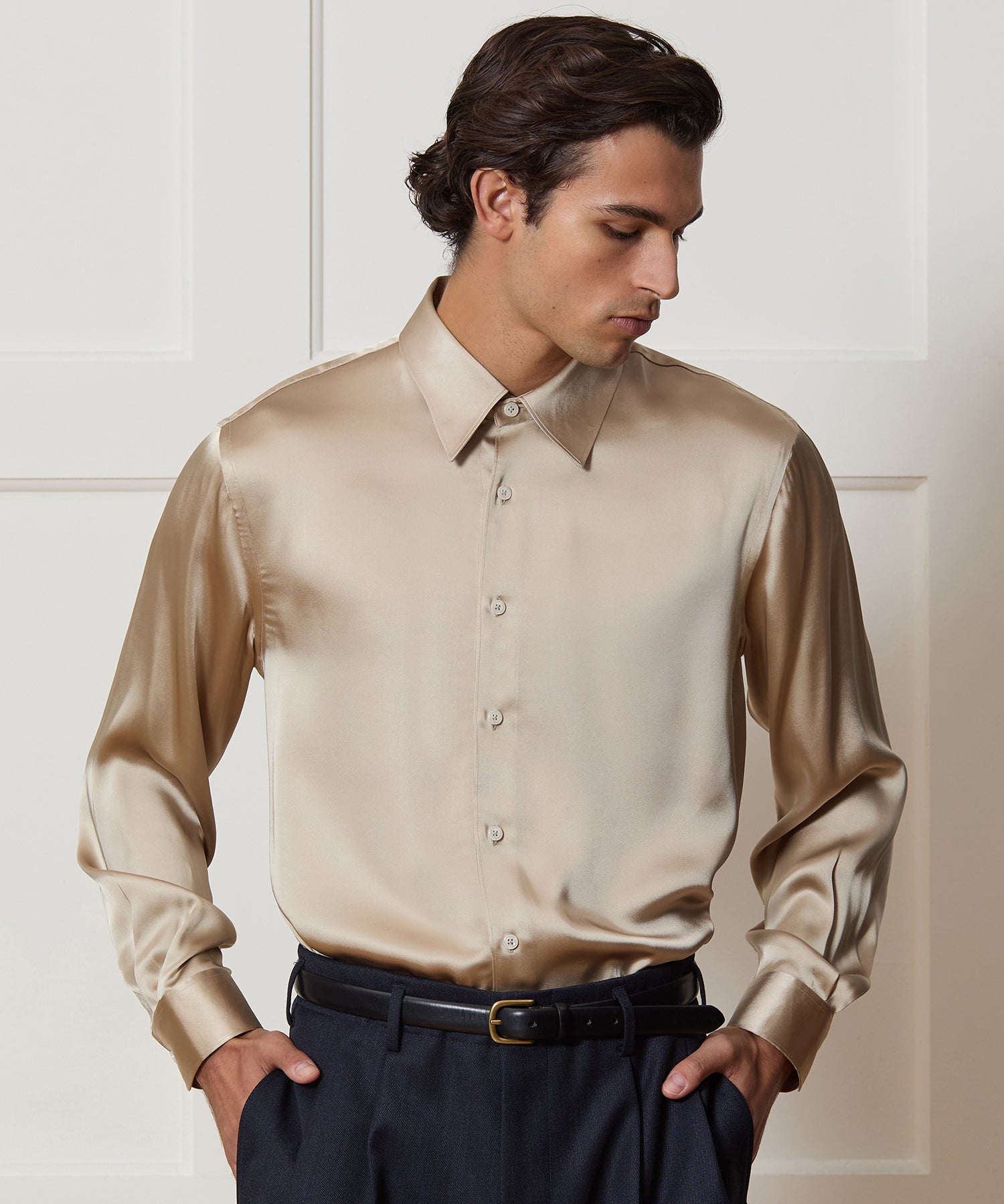 Italian Satin Big Shirt - Image 2