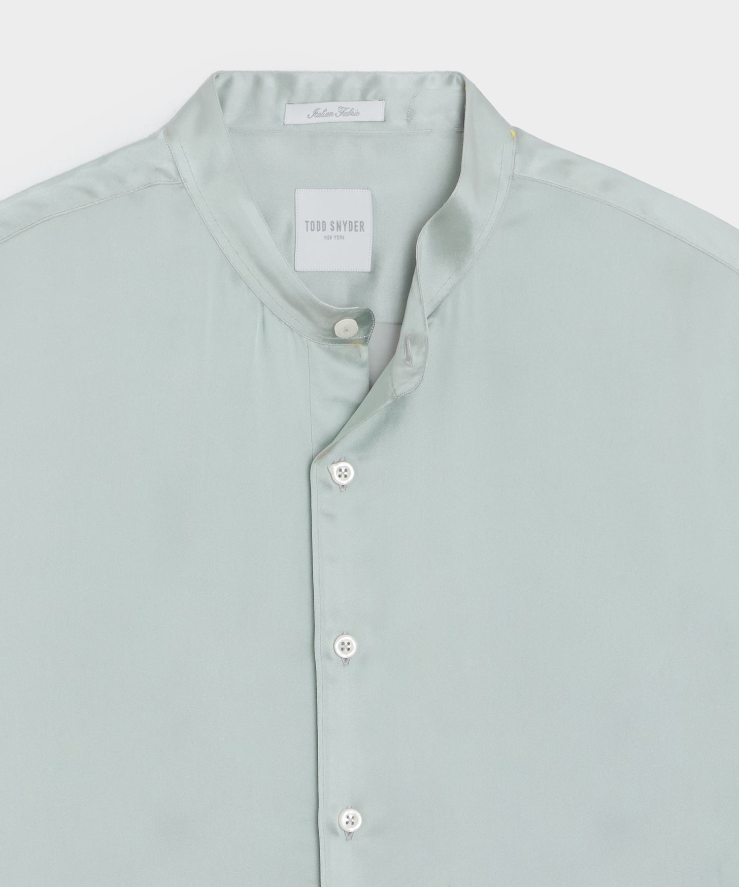 Italian Satin Band Collar Shirt - Image 6